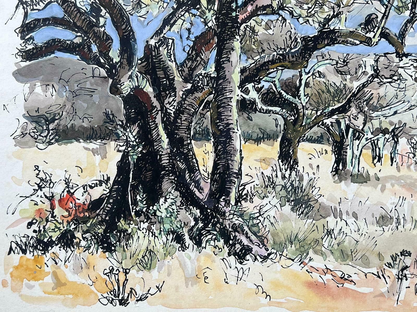 Jean Laforgueolive Groves Provence Mid 20th Century French Post Impressionist Painting photo furniture