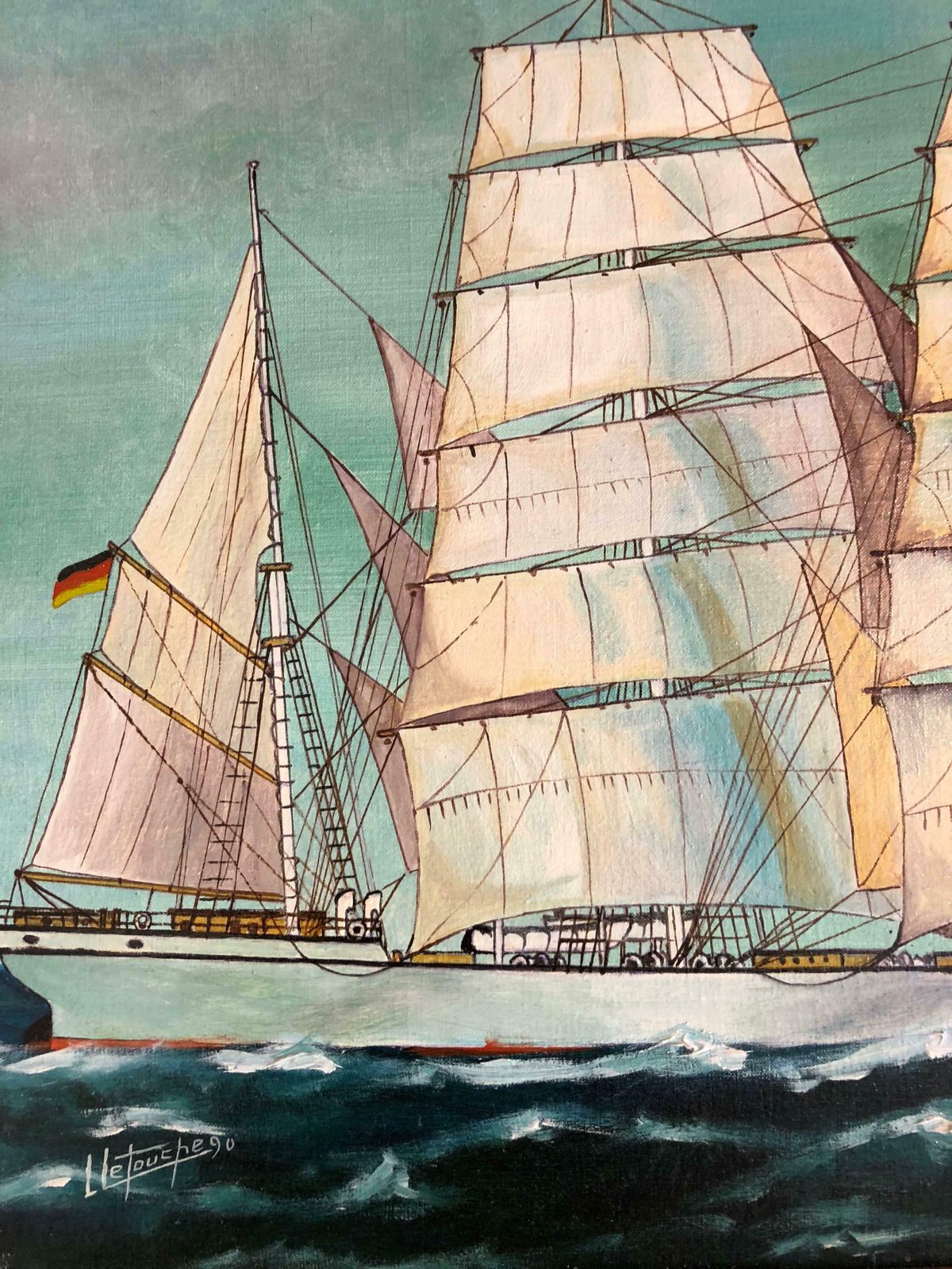 Louis Letoucheherzogin Cecilie, Signed Oil Paintingc. 1990 photo for sale