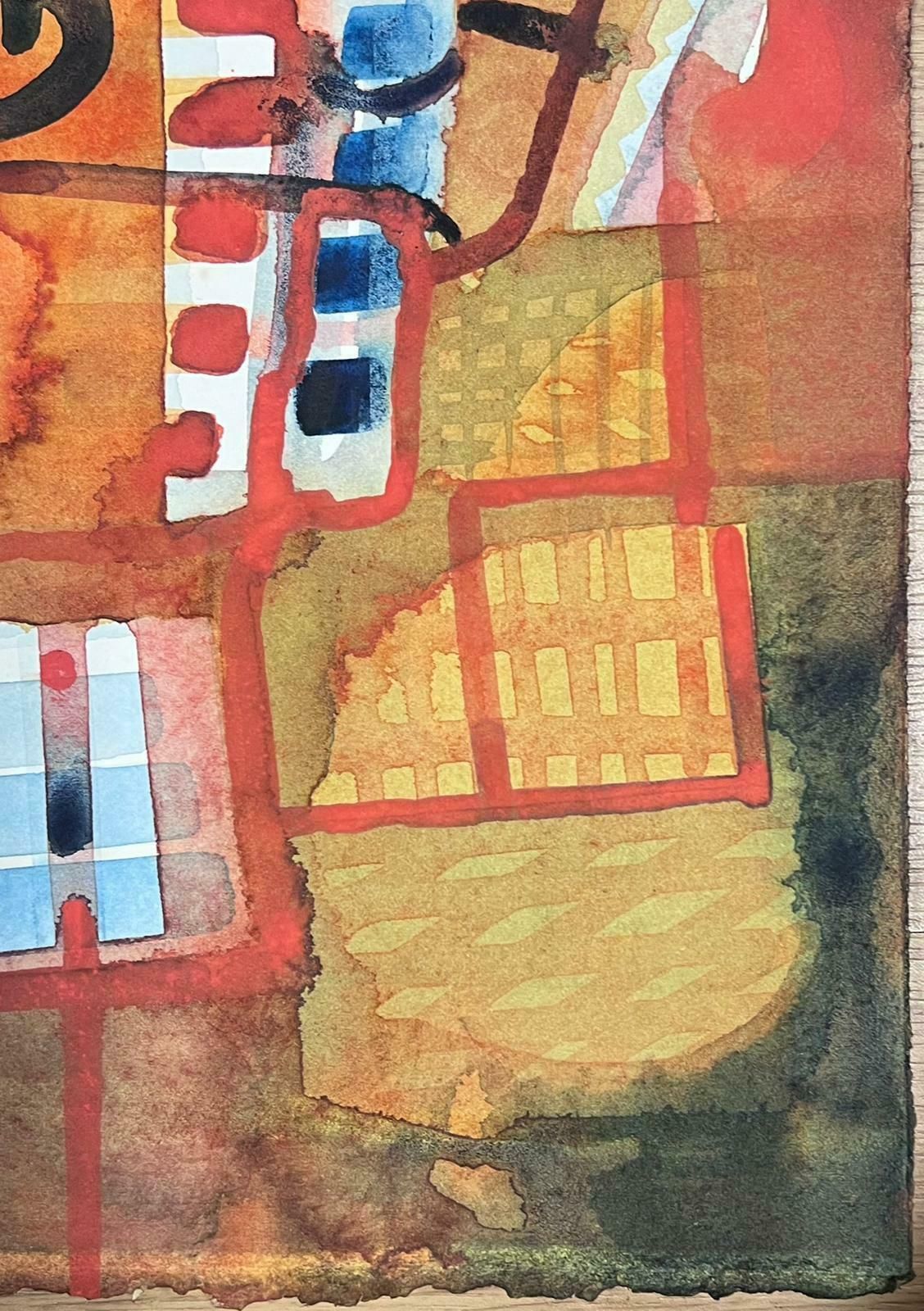 Jacques Coulais (1955 2011)french Expressionist Abstract Original Painting Fiery Coloursmid 20th Century photo Art