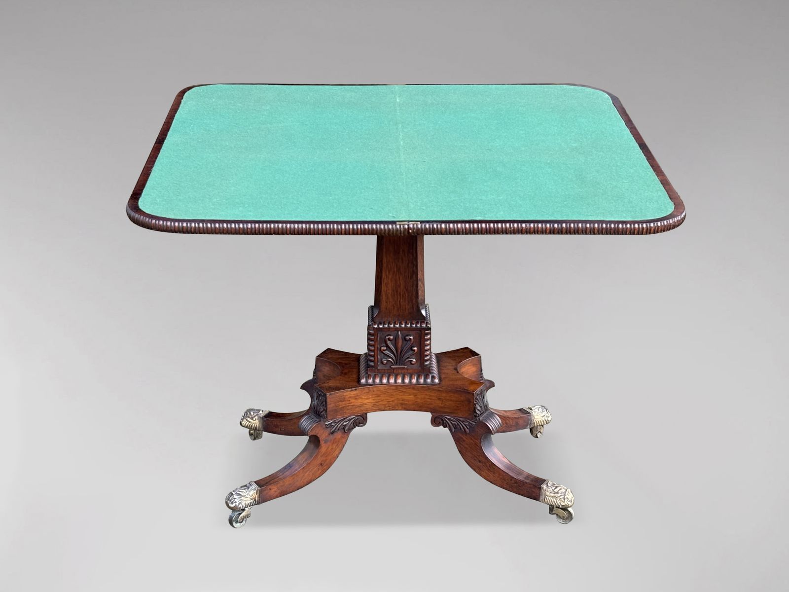 Early 19th Century George IV Period Rosewood Fold Over Card Table photo 3500.0