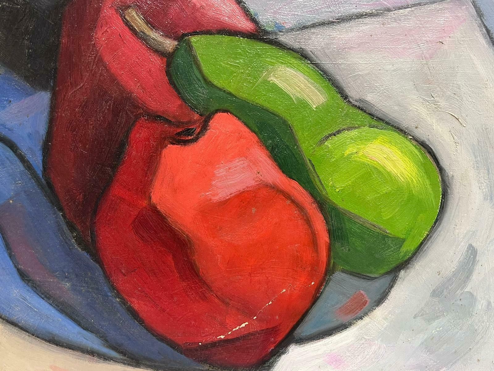 Paul Louis Bolot (French 1918 2003)french Modernist Oil Painting Cubist Still Life Of Apples20th Century photo Art