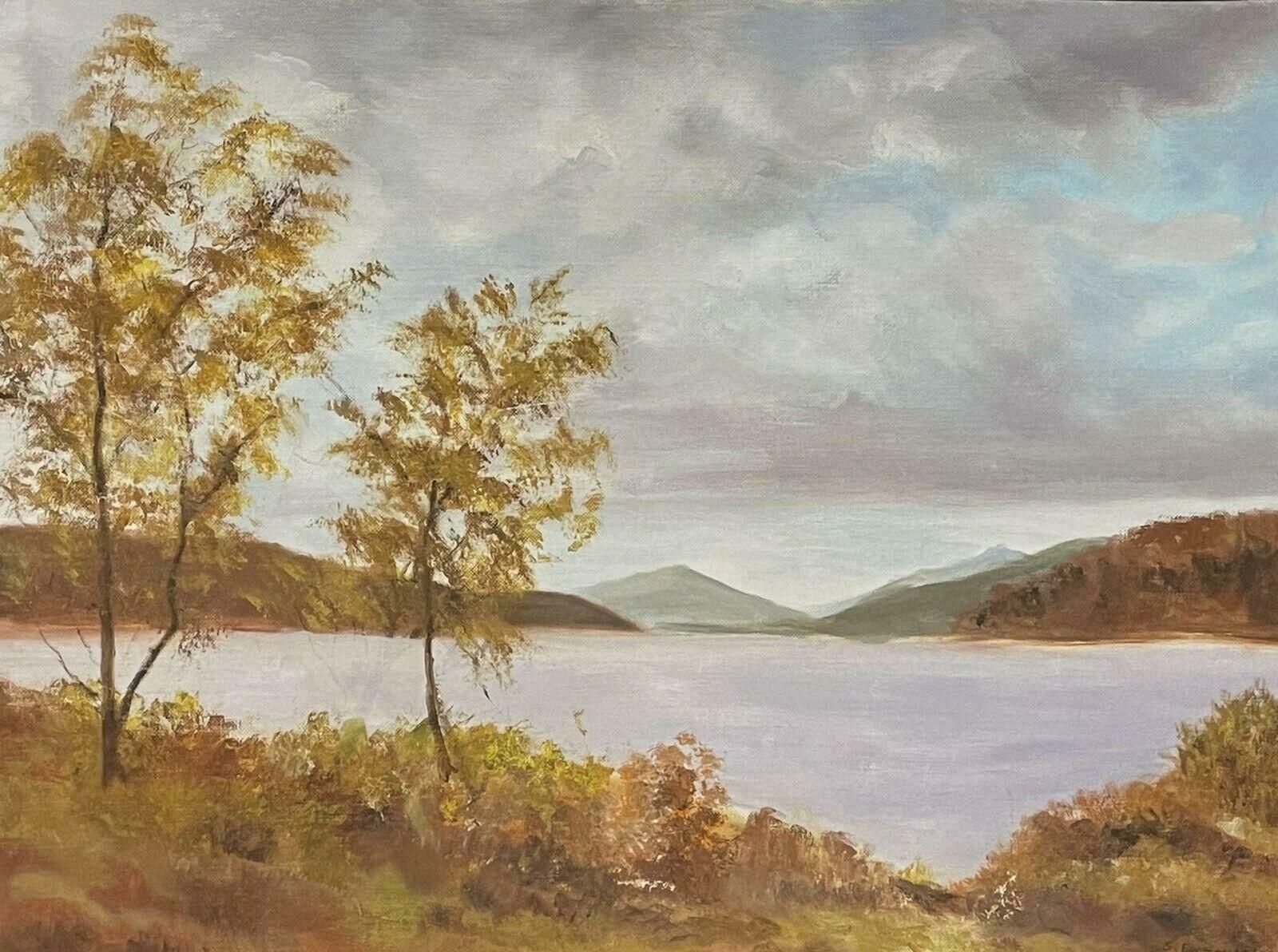 Loch Garry, Scotlandvintage Scottish Highland Loch Scene, Loch Garry Inverness, Signed Oil photo furniture