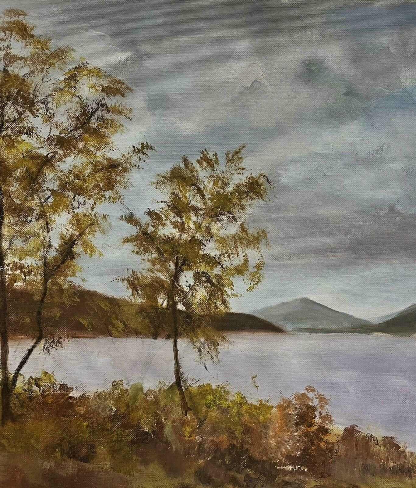 Loch Garry, Scotlandvintage Scottish Highland Loch Scene, Loch Garry Inverness, Signed Oil photo for sale