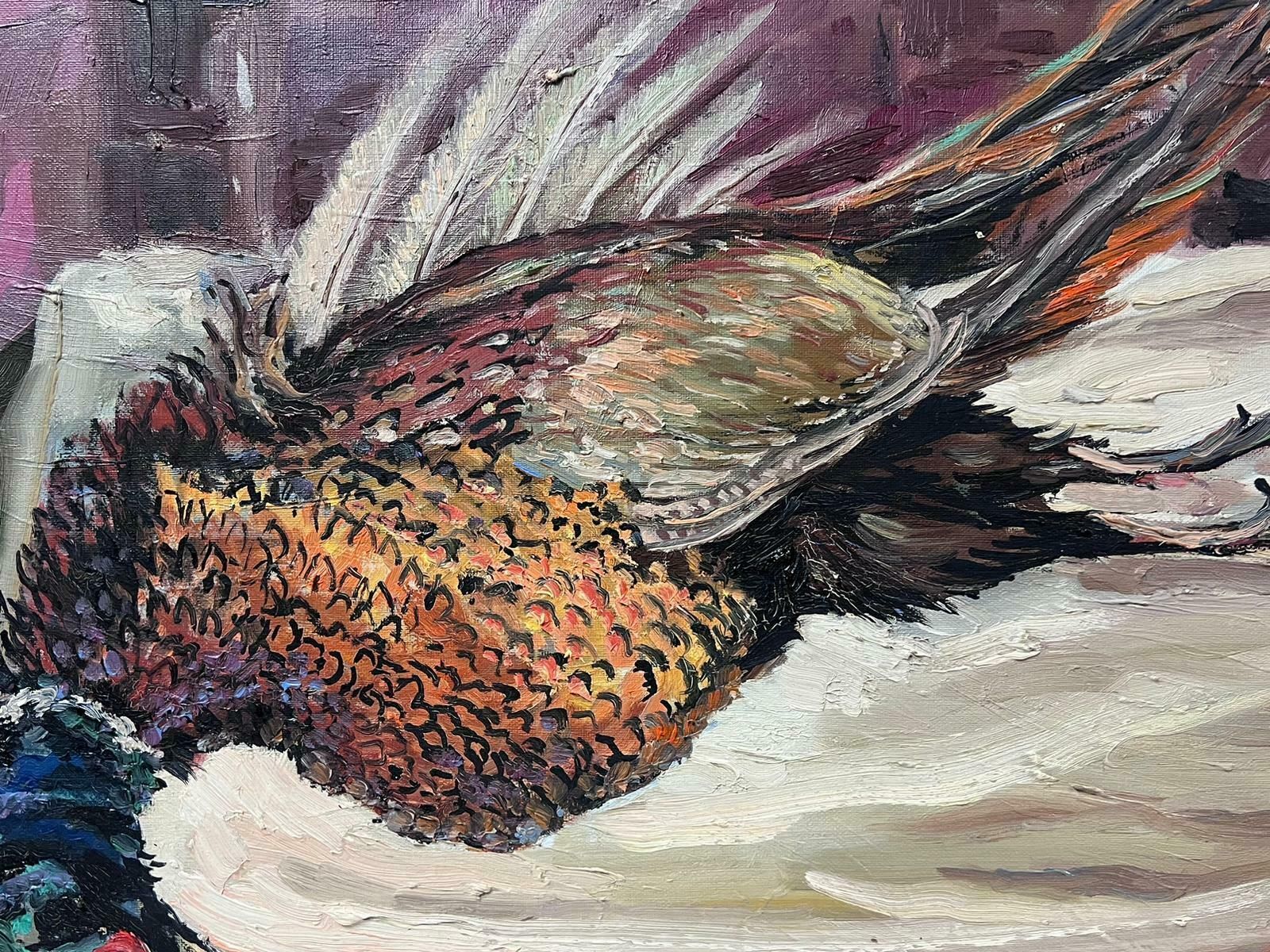 Georges Bordonovecontemporary French Impressionist Oil Still Life Dead Game Pheasant photo vinterior