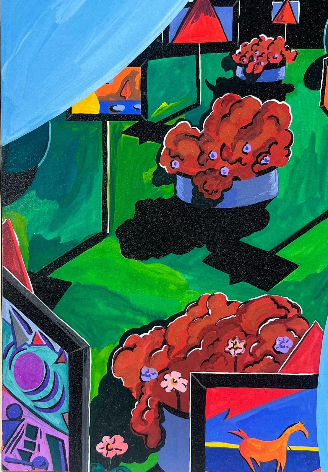 Sally Vaughancontemporary British Abstract Original Painting Surrealist Landscape1990 photo for sale