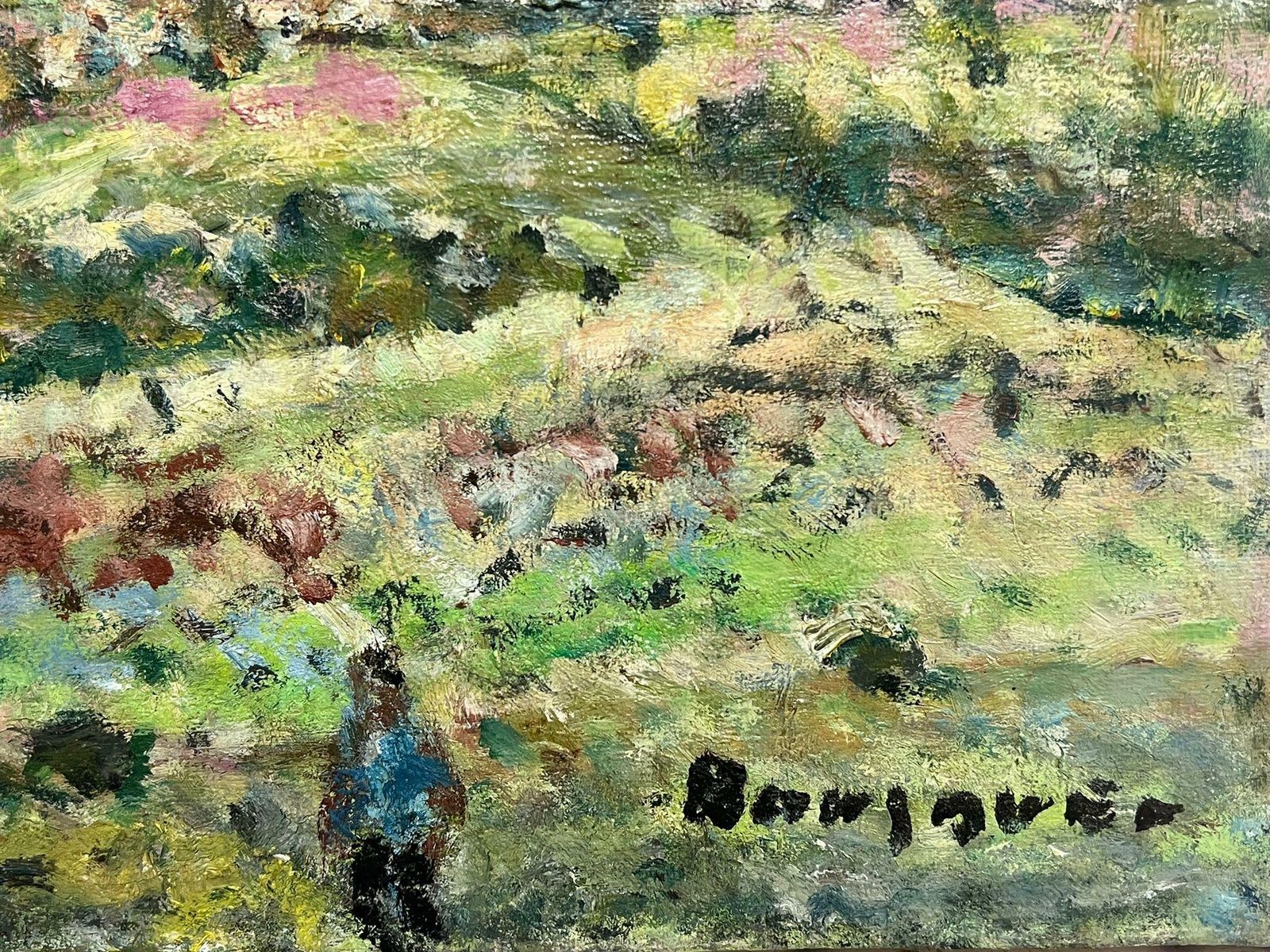 Georges Bousquait20th Century French Post Impressionist Oil Painting Figure Walking Through Field photo furniture
