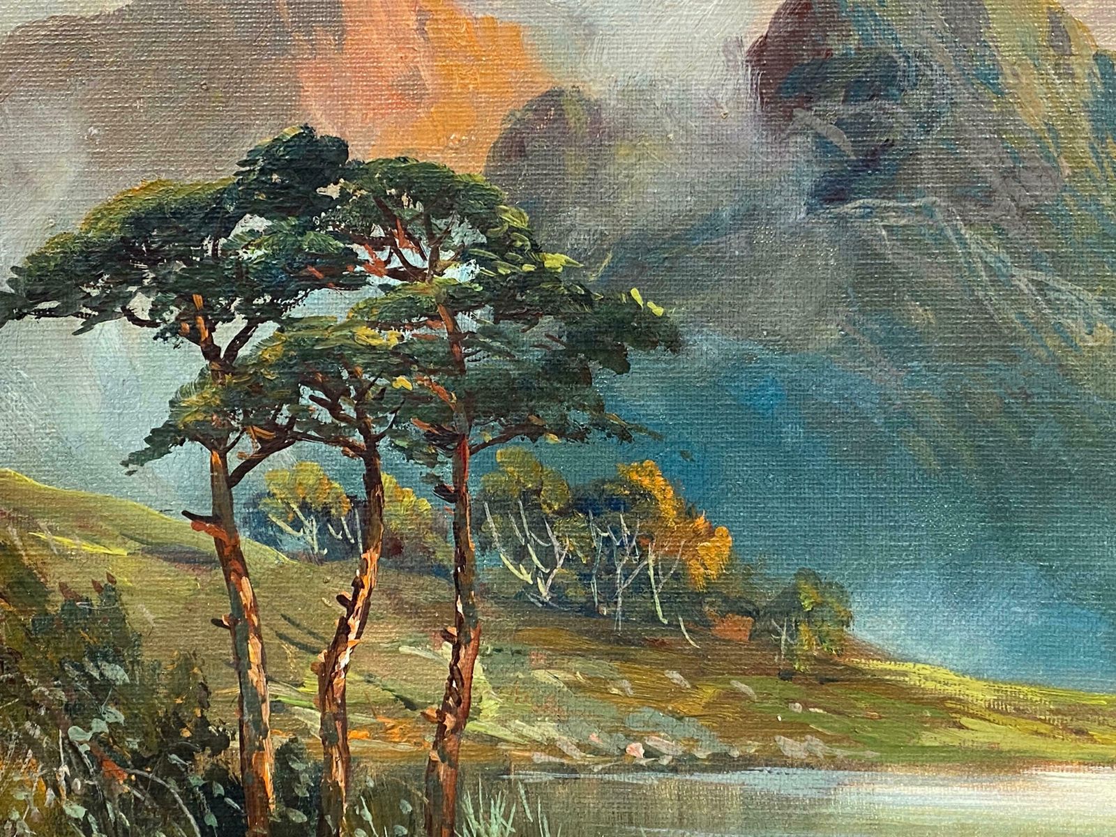 Francis E. Jamiesonbeautiful Antique Scottish Highlands Oil Painting River Landscapec.1930's photo 1532.0