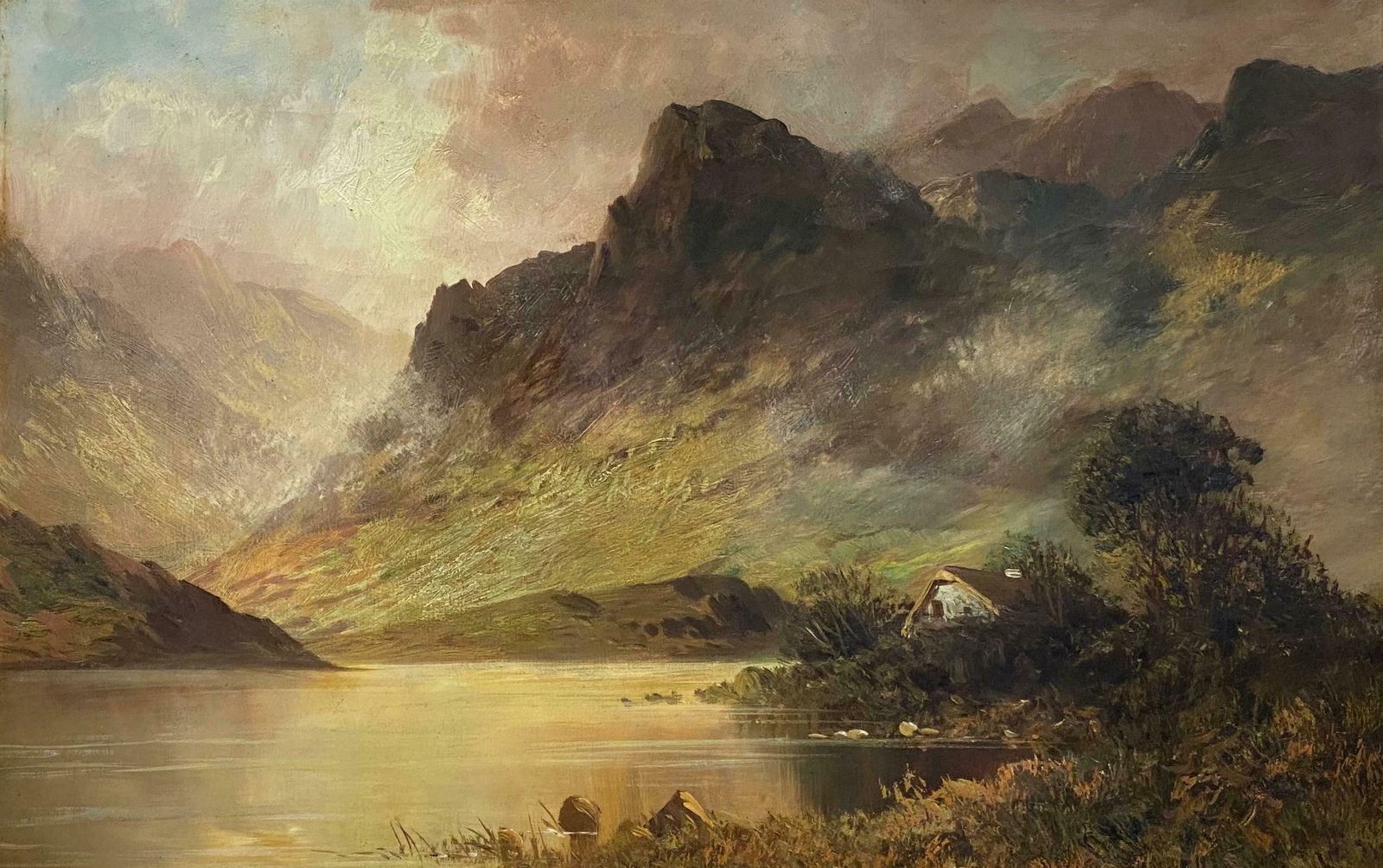 Francis E. Jamiesonantique Scottish Highlands Oil Painting Dunkeld River Tay Perthshirec.1930's