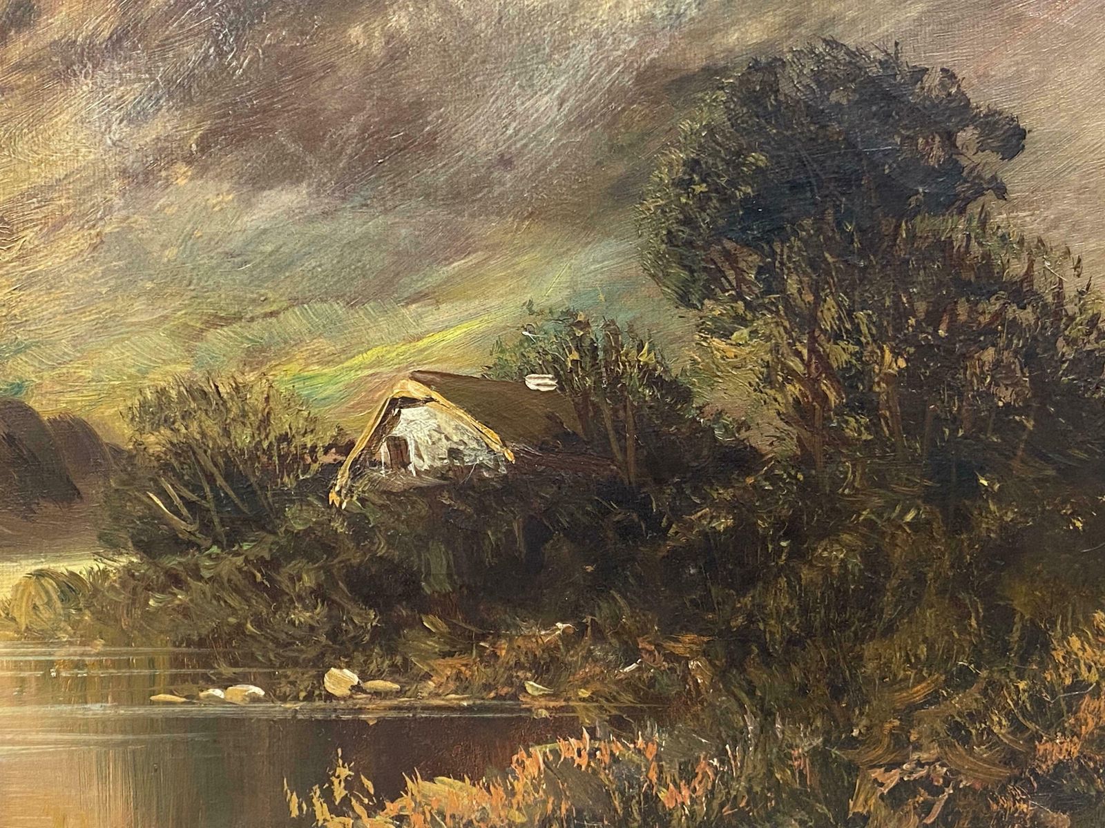 Francis E. Jamiesonantique Scottish Highlands Oil Painting Dunkeld River Tay Perthshirec.1930's photo 1736.0