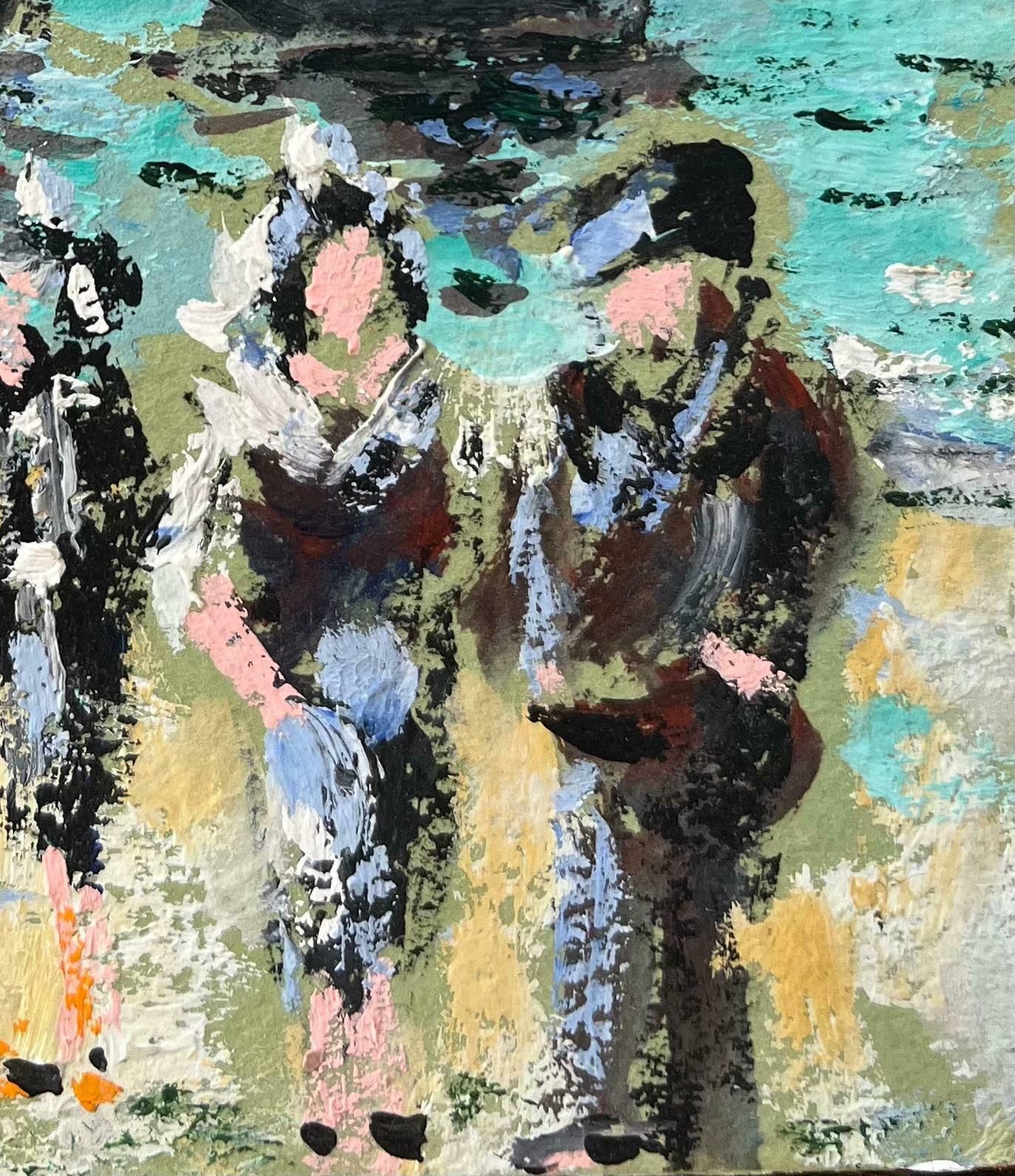 Fanch Lelfrench Impressionist Oil Painting Of "Fête Des Vieux Coquins à St. Sulac" Breton2001 photo for sale