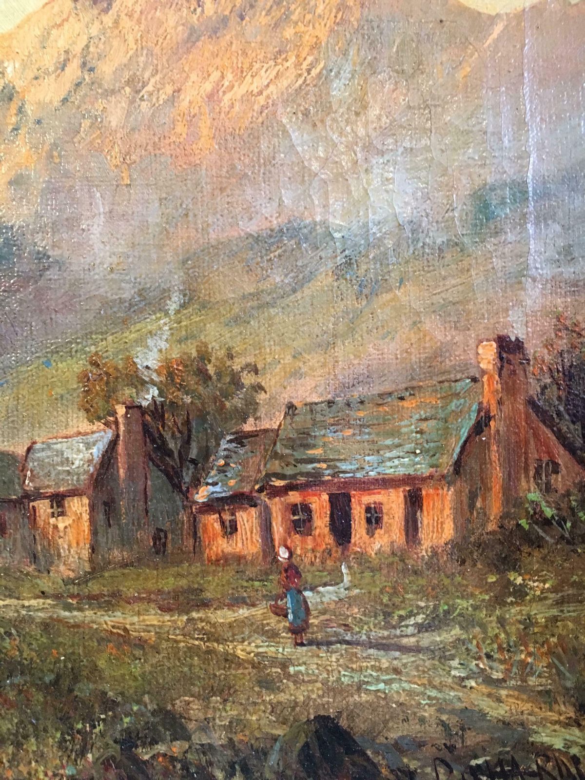 Francis E. Jamiesonglen Ogle, Lochearnhead, Antique Scottish Oil Painting Sunset, Signedc.1930's photo for sale
