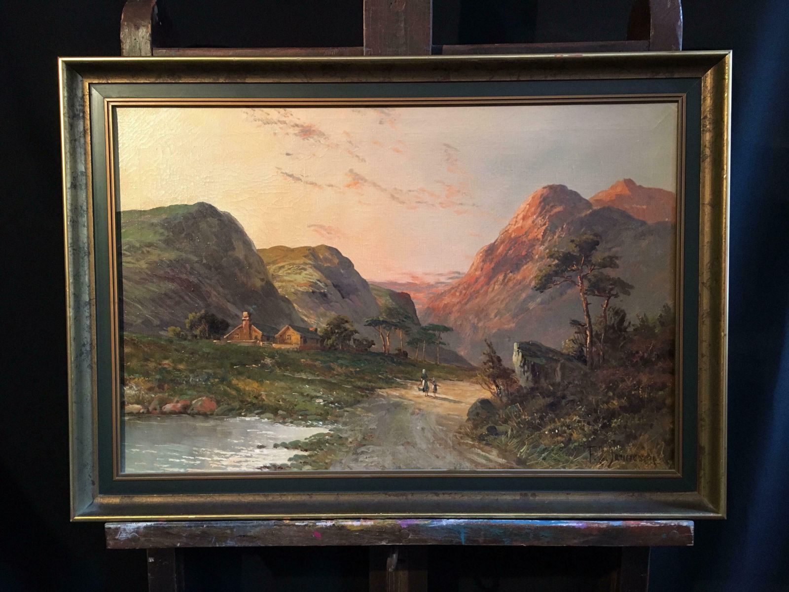 Francis E. Jamiesonhazy Sun On The Mountains, Scottish Glen 'Glen Coe' Signed Oilc.1920s photo furniture