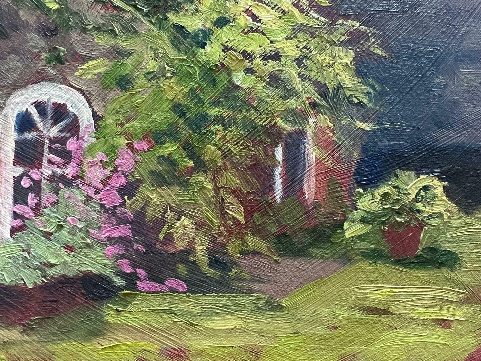 Geza Somerset Paddonflower Garden Window Modern British Impressionist Oil Painting photo furniture