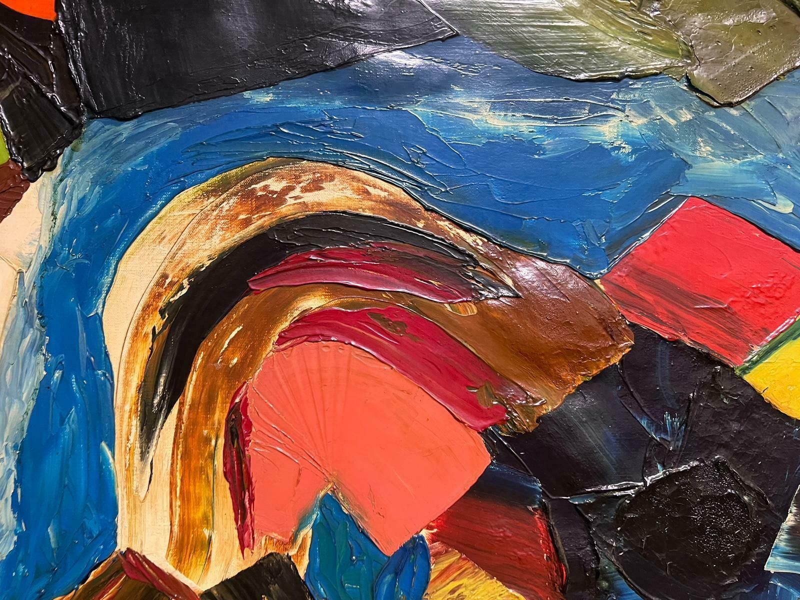 Jean   Pierre Stagnaro1960's French Abstract Oil Painting Very Very Thick Impasto Oil Exhibited Work1960 photo buy