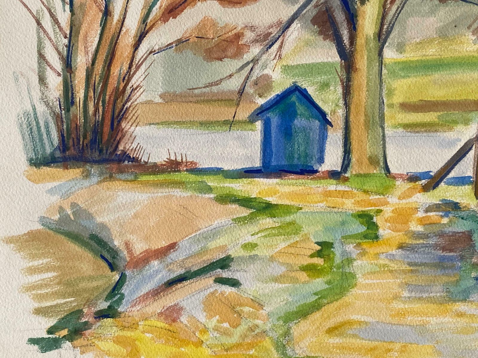 Louis Bellon1940's Provence French Landscape   Post Impressionist Artistc. 1940s photo 454.0