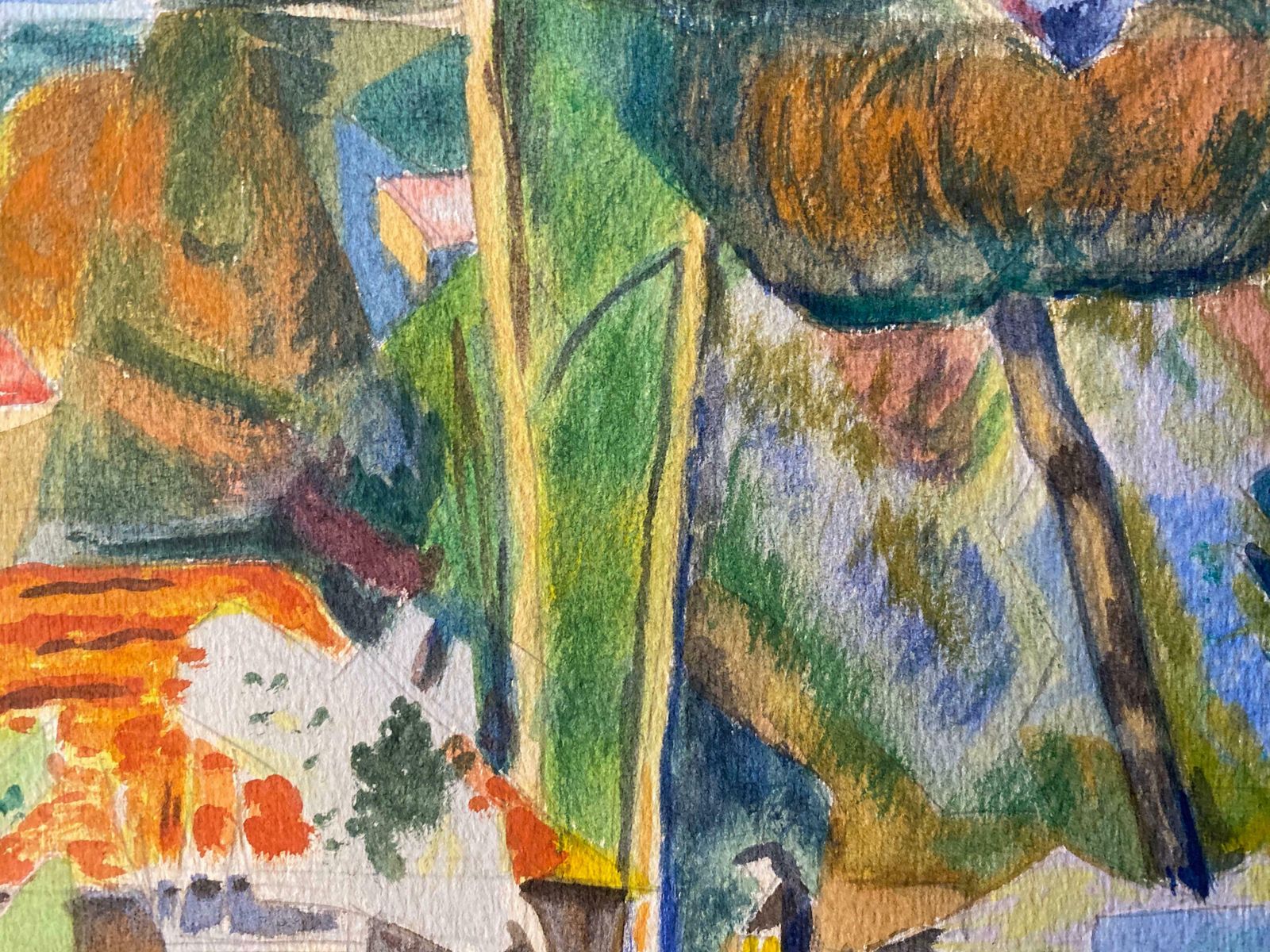 Louis Bellon1940's Provence Painting French Bright Landscape    Post Impressionist Artistc. 1940s photo for sale