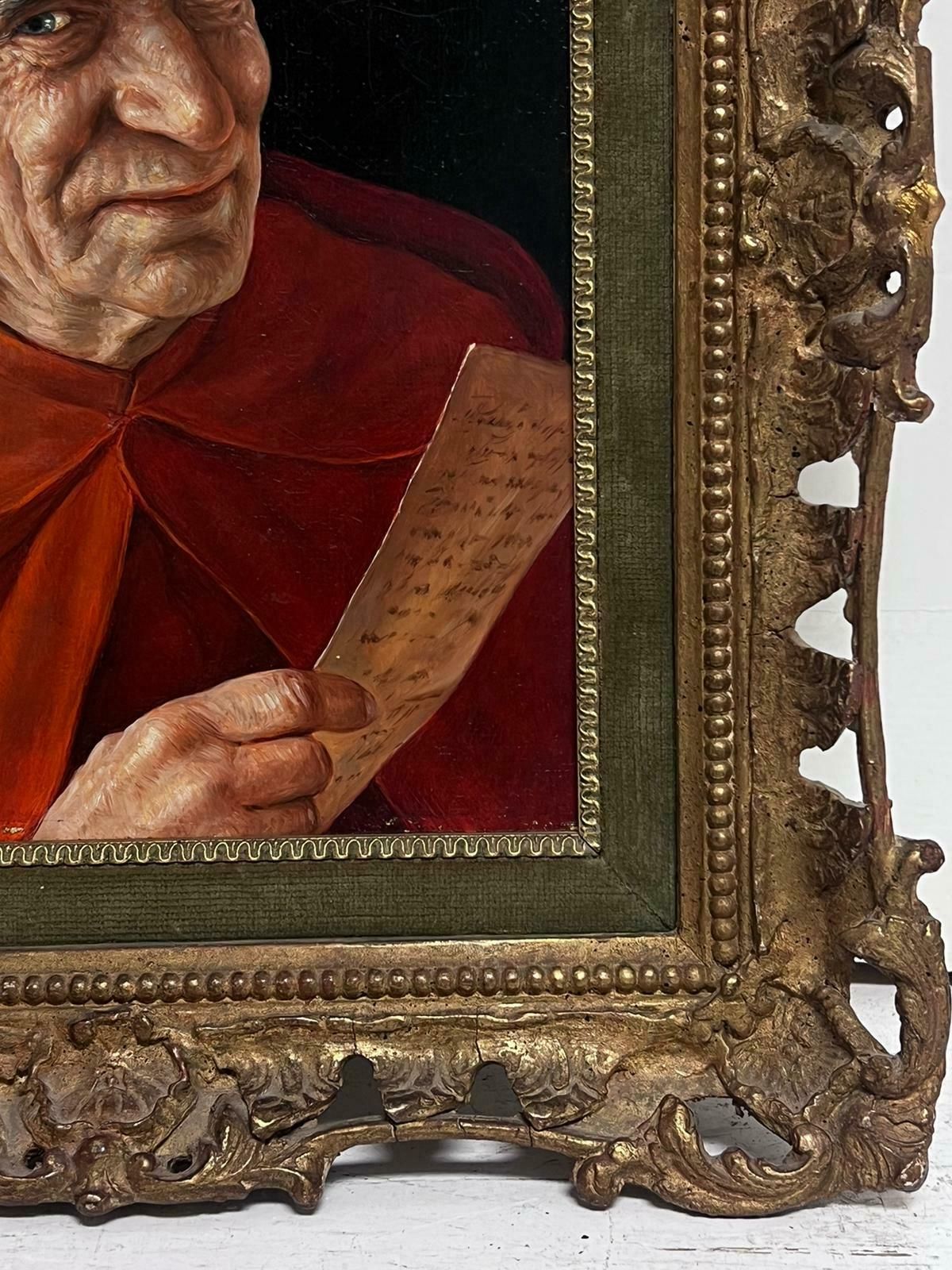 Otto Eichingerthe Cardinal Fine Antique Portrait Oil Painting In Ornate Gilt Frame photo Art
