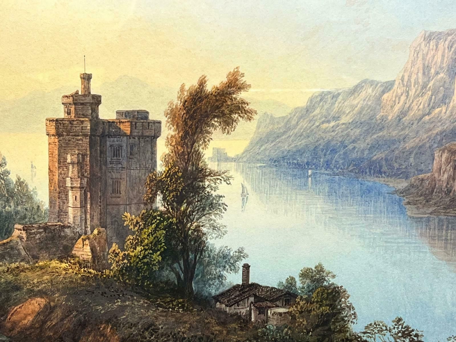 Antique Irish Lough Castle View In Kerry Highlands Ireland Landscape photo 1404.0