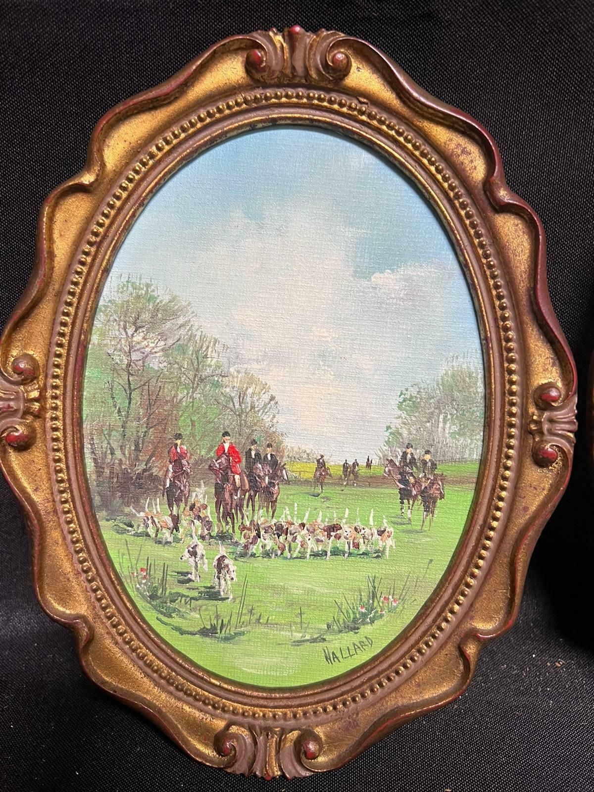 British Sporting Artset Of 4 Hunting Scenes British Oil Paintings Signed   4 X Original Paintings photo furniture