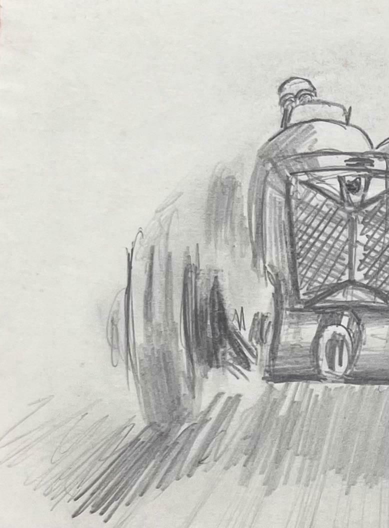 K.B. Whitealfa Romeo 8c Monza Concept Pencil Illustrationearly 20th Century photo for sale