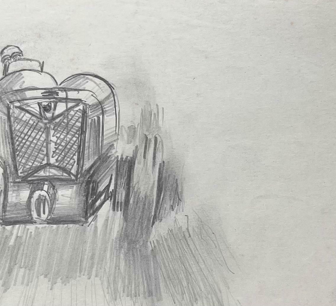 K.B. Whitealfa Romeo 8c Monza Concept Pencil Illustrationearly 20th Century photo Art