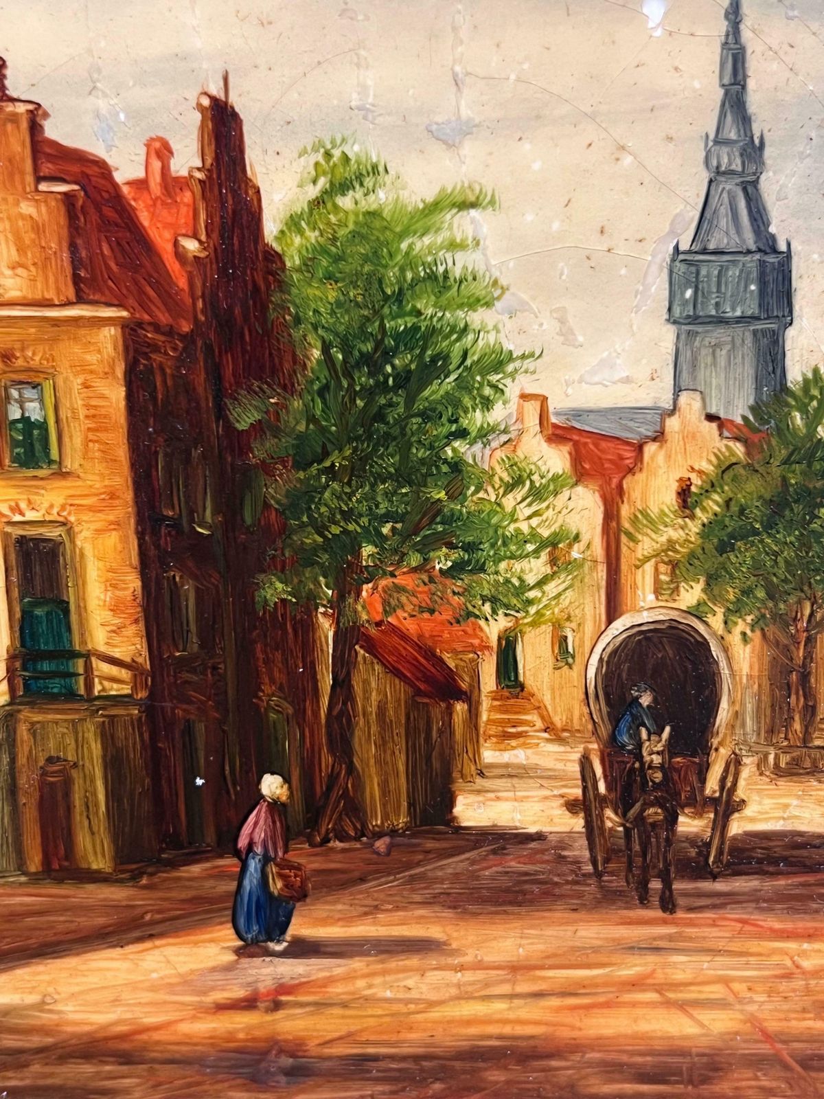 Dutch 19th Century Schoolpair 19th Century Dutch Signed Oil Paintings Figures In Old Streets19th Century photo buy