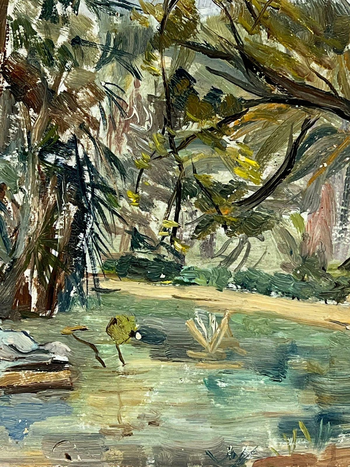 Simone Forge1950's French Impressionist Oil Nude Figure Reclining In Woodland photo 562.0