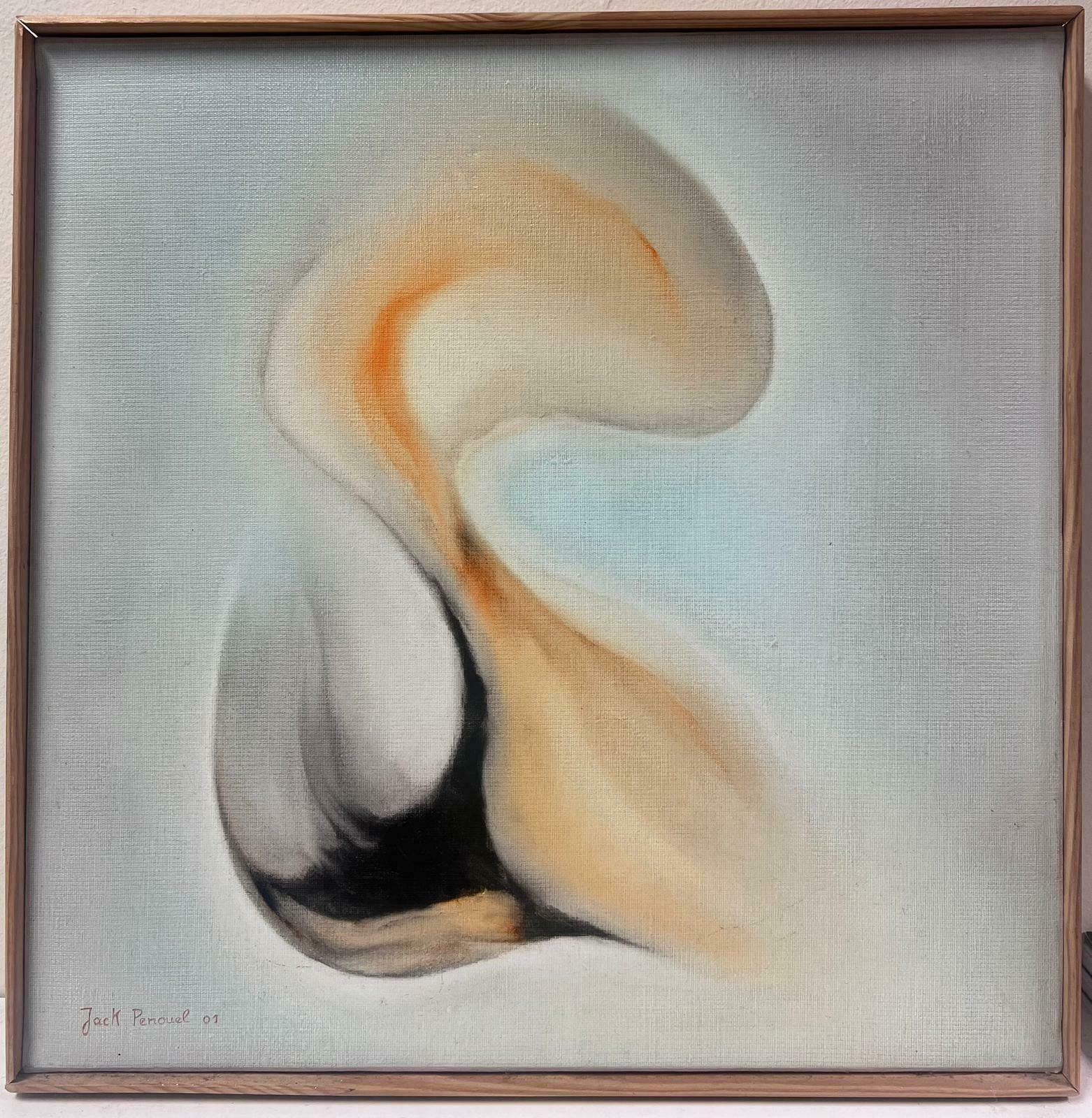 Jack Penouelfrench Surrealist Oil Painting Evolving Shapes And Movement Grey Ochre Soft Tone photo furniture