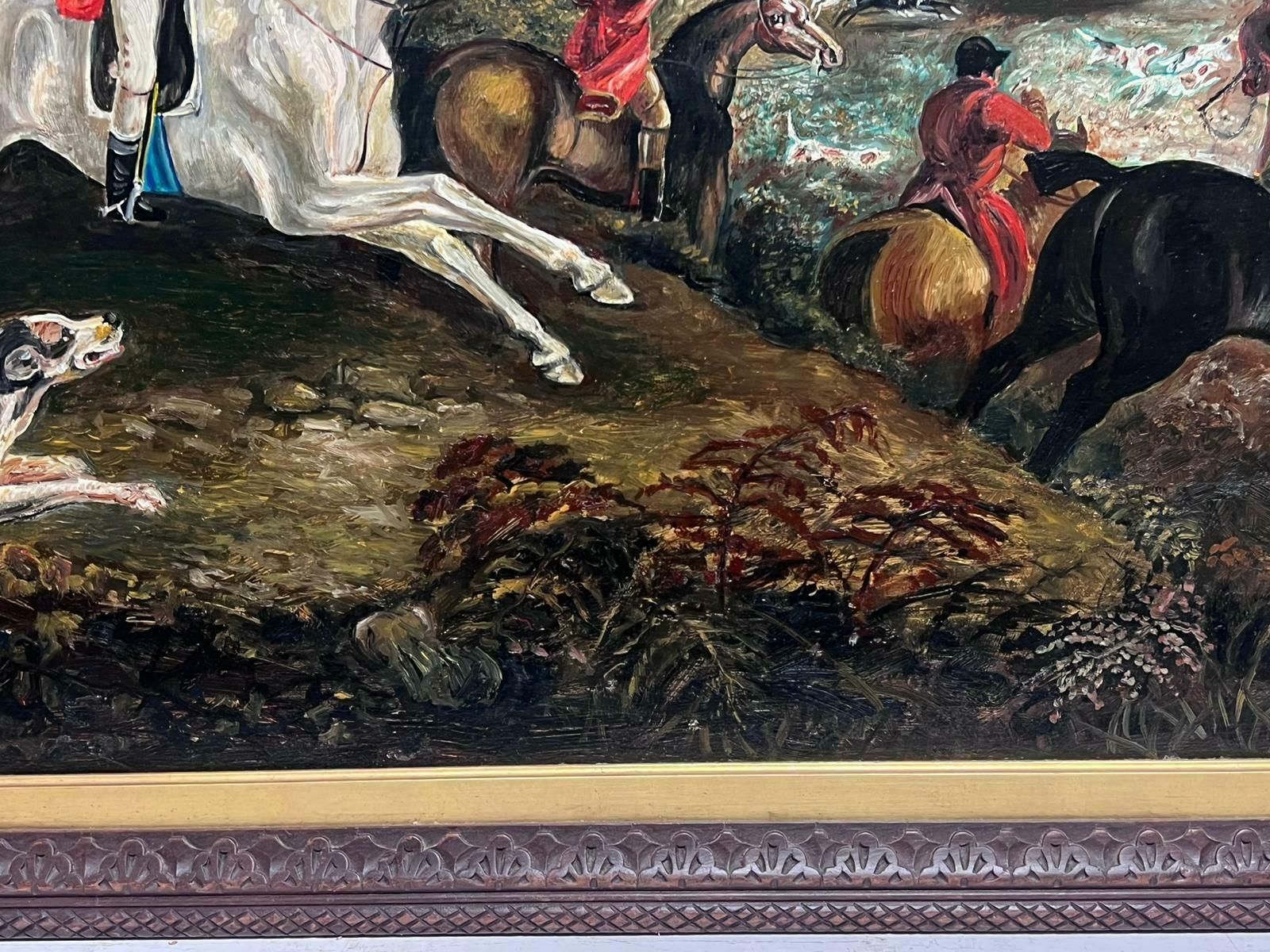 Michael Constable (20th Century British School)classic English Fox Hunting Horses Riders & Hounds In Landscape, British Oil photo buy