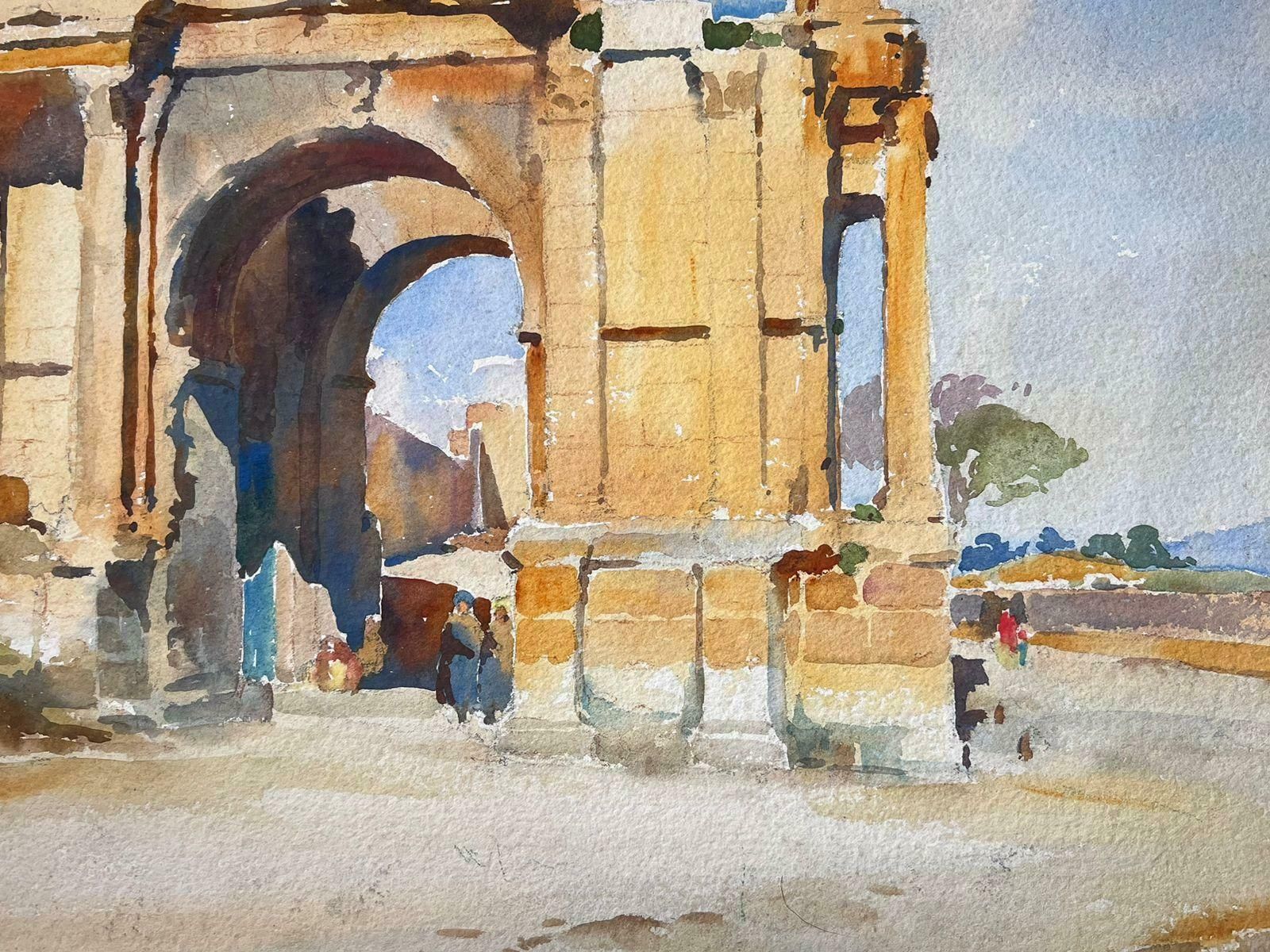 Jean Laforguemid 20th Century French Post Impressionist Signed Painting Golden Building Ruins photo 608.0