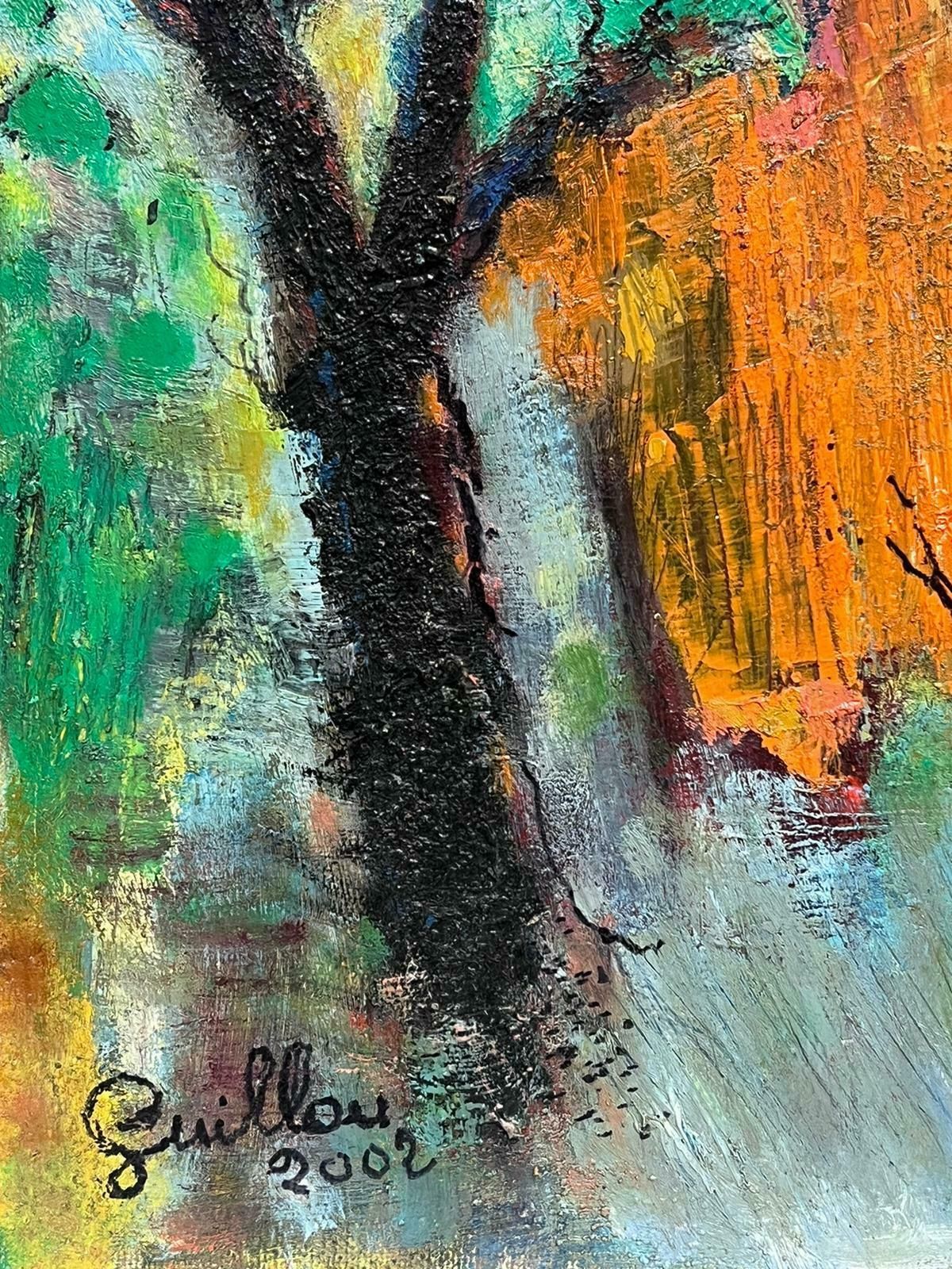 Andre Guilloufrench Modernist Large Oil Painting Autumn Trees In Provence Landscape D. 2002 photo Art