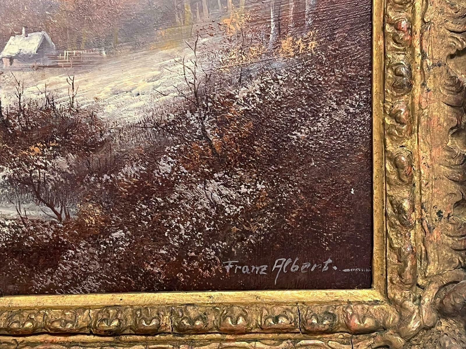 Dutch Schoolfigures On The Frozen Lake Traditional Dutch Winter Scene Oil Painting photo furniture