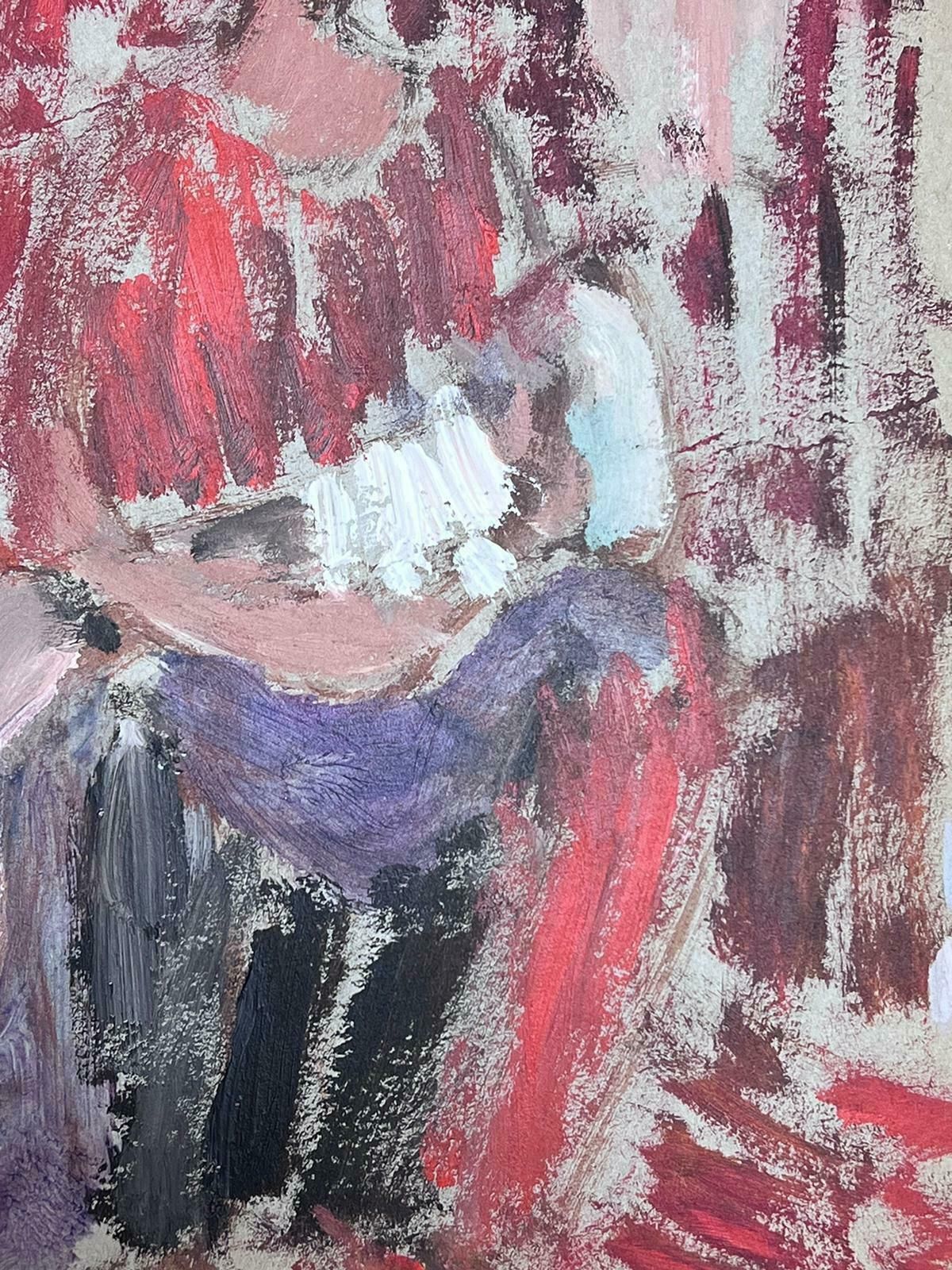 Elisabeth Hahn20th Century German Modernist Oil Painting   Mother And Child 20th Century photo furniture