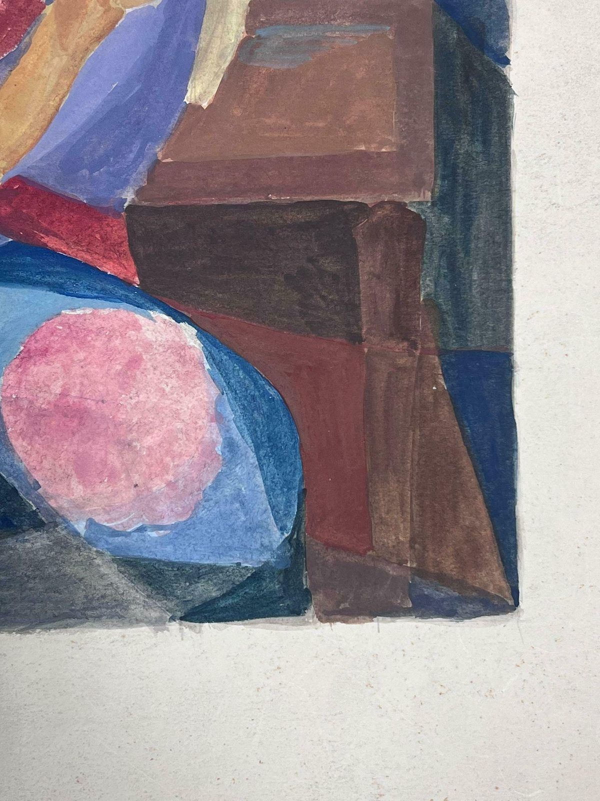 Guy Nicod 20th Century French Cubist Painting Portrait Of Mother & Daughter photo Art