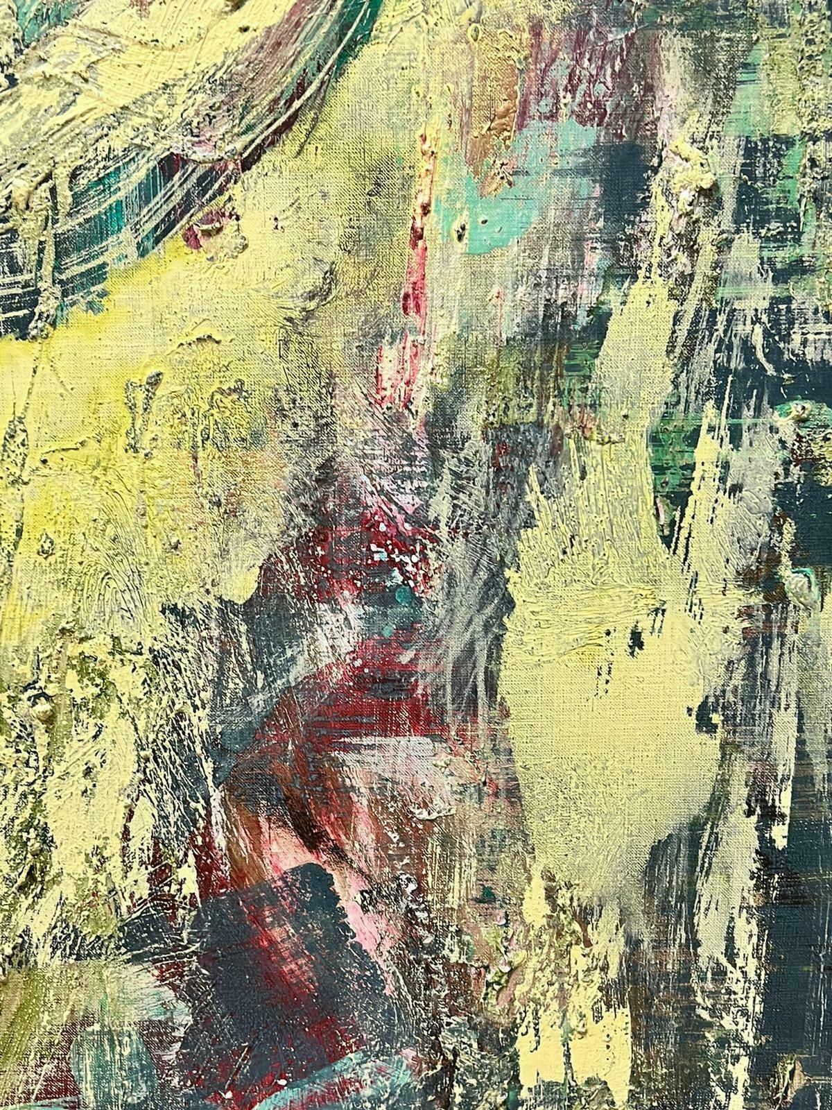 Michael Heindorffenormous Green Yellow Abstract Expressionist Oil Painting 1996 photo 1532.0