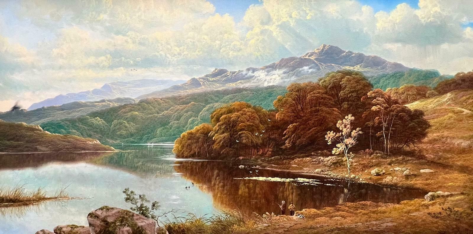 Andrew Grant Kurtishuge Traditional British Oil Painting Fishing In The Highlands Autumnal Loch