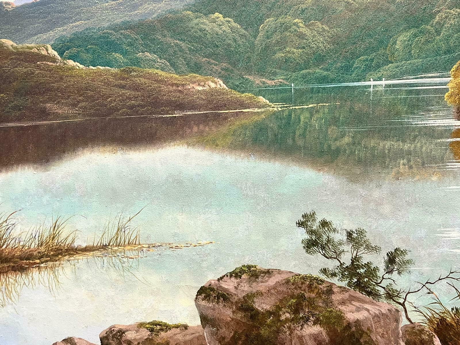 Andrew Grant Kurtishuge Traditional British Oil Painting Fishing In The Highlands Autumnal Loch photo 3574.0