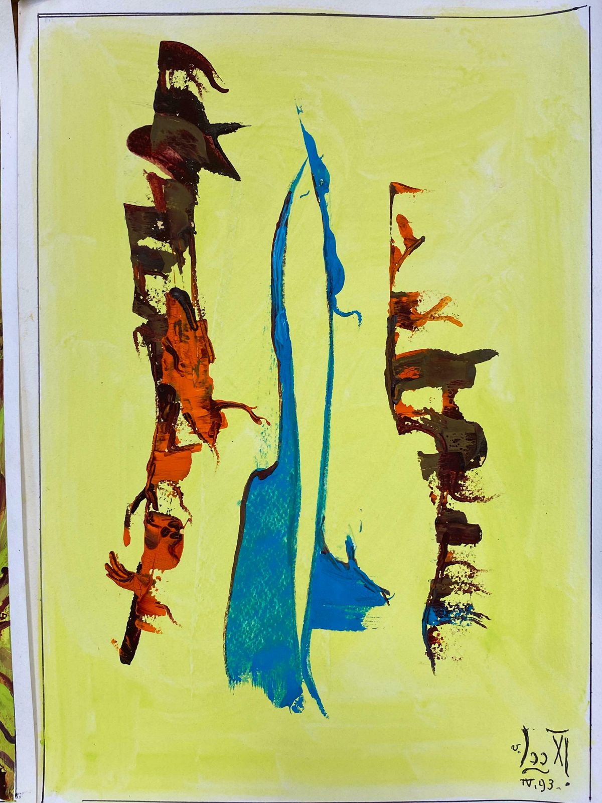 Unknownset Of 9 Original French Abstract Oil Paintings   Each Signed & Dated C. 1993 photo 812.0