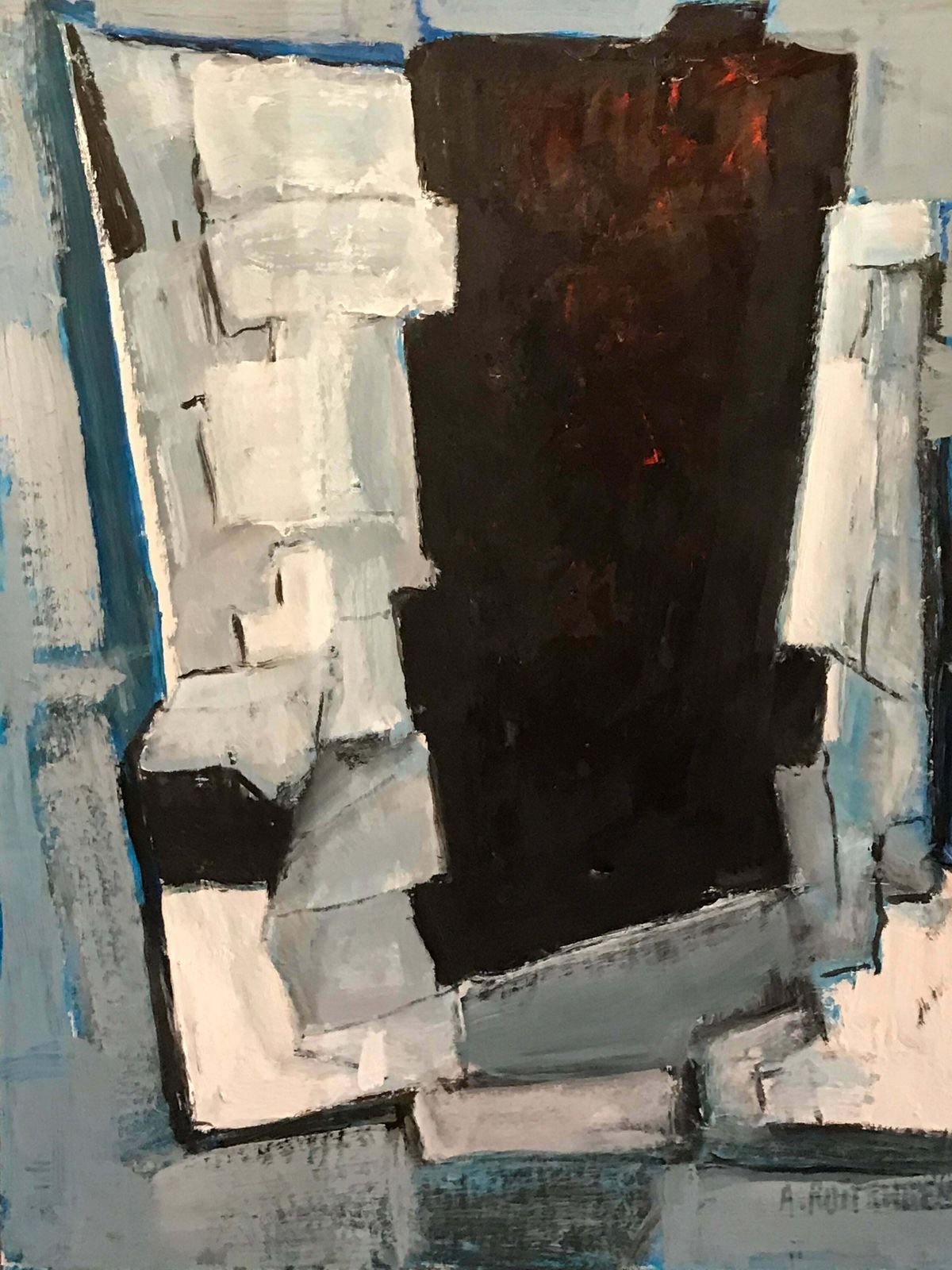Armand Rottenbergfrench Cubist Expressionist Oil Painting, Signedc.1980's
