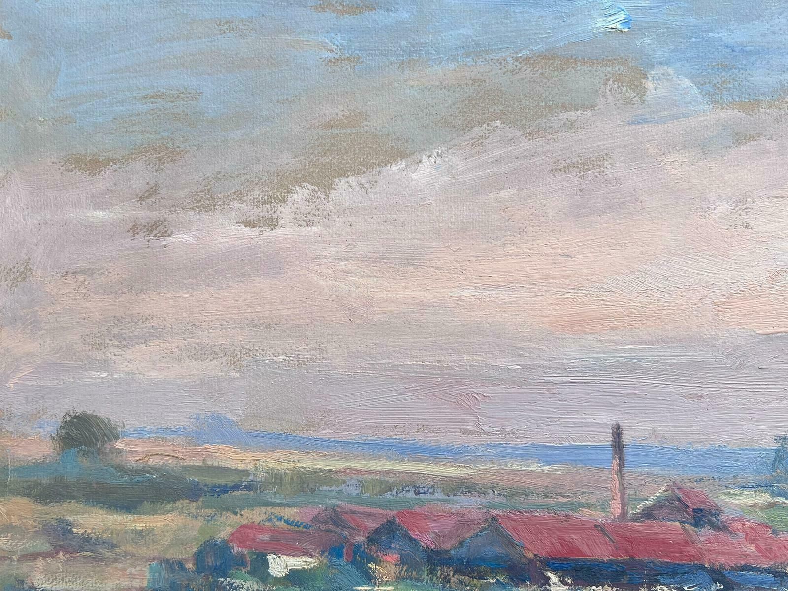 Leon Hatotvintage French Oil Painting Horse And Cart Trotting Through By Corn Field photo 689.0