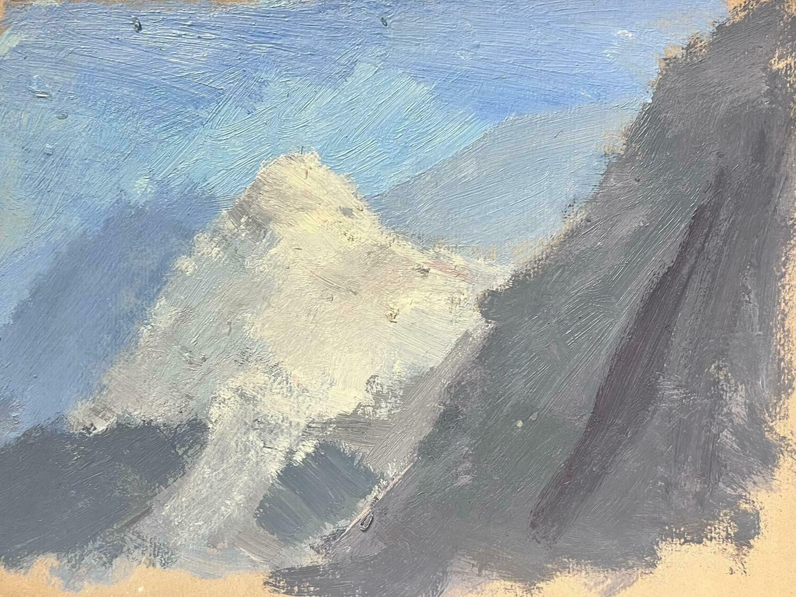 Elisabeth Hahn20th Century German Modernist Oil Painting White Mountains In Blue Sky20th Century photo furniture