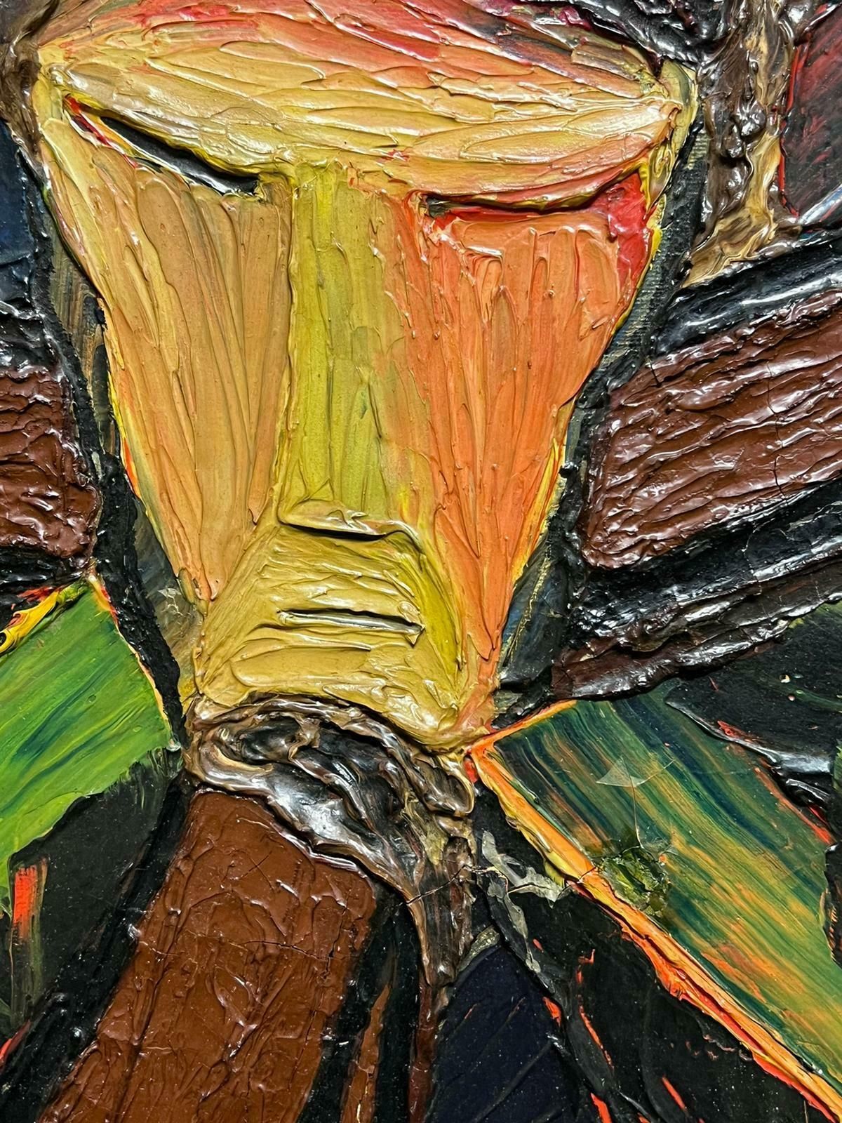 Jean Pierre Stagnaro1960's French Expressionist Oil Painting Portrait Of Christ Crucifixion1960's photo 1022.0