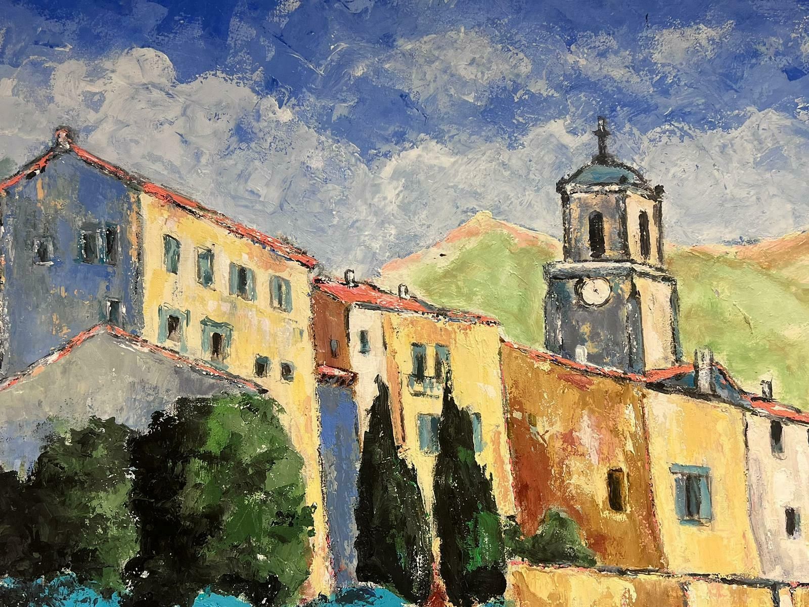 photo furniture French Schoolhuge French Impressionist Signed Oil The Luberon Provence Hilltop Village2016