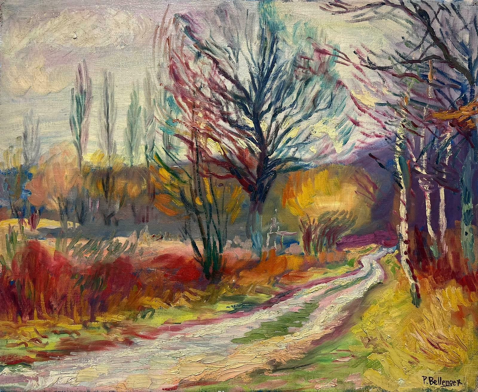 P. Bellenger (French Impressionist)20th Century French Impressionist Oil Painting Autumnal Landscape Large Canvas