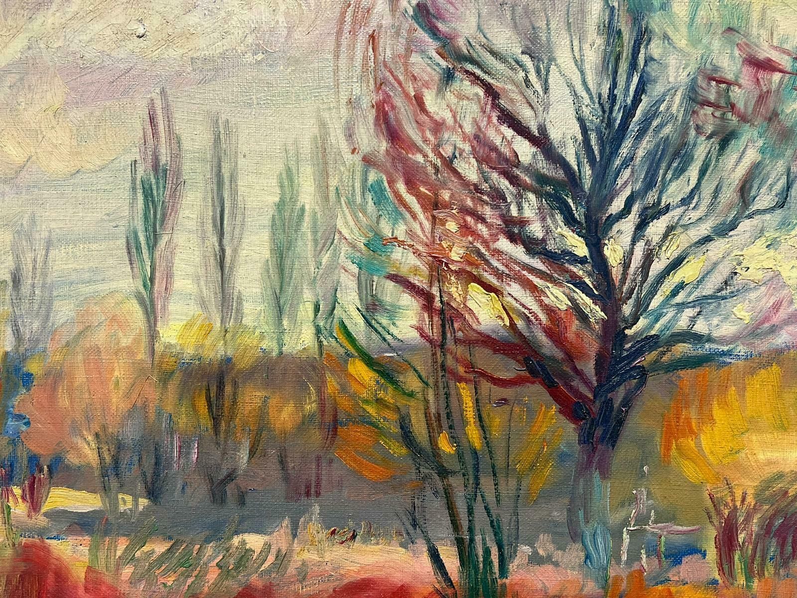 P. Bellenger (French Impressionist)20th Century French Impressionist Oil Painting Autumnal Landscape Large Canvas photo 1323.0