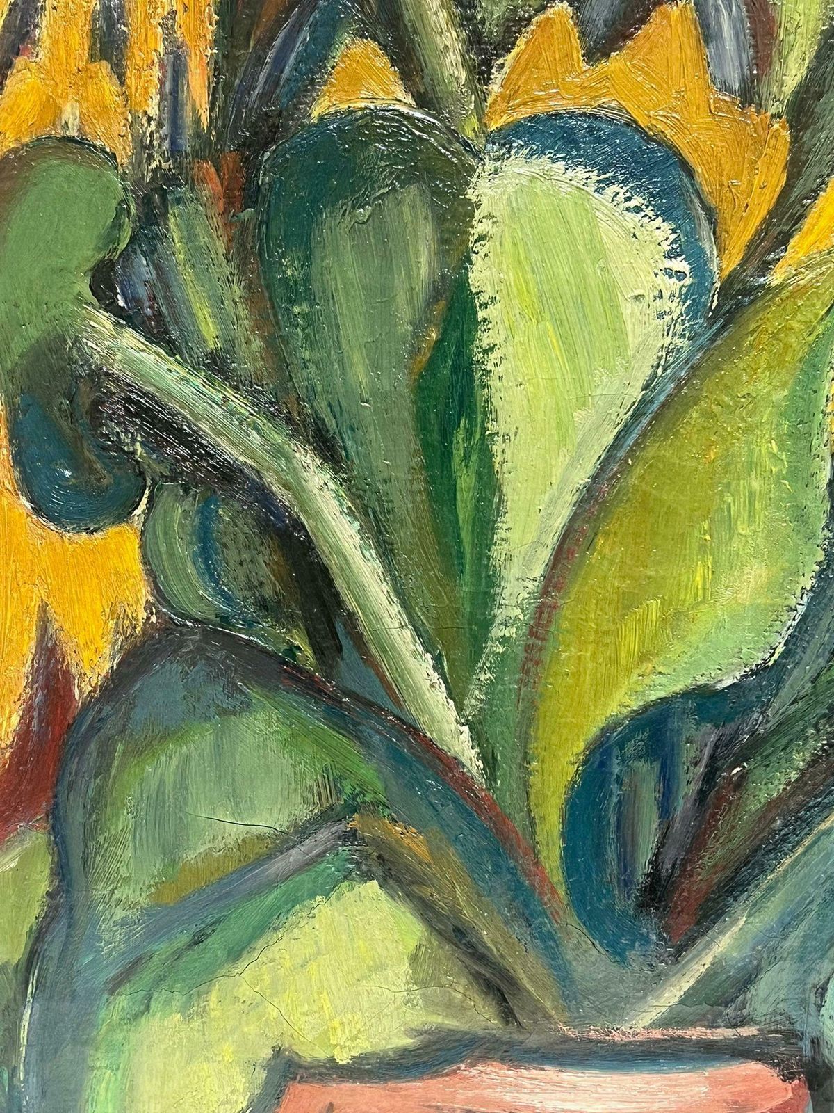 French Schoolsunflowers In Vase Mid 20th Cent French Post Impressionist Signed Oil Painting photo 1200.0