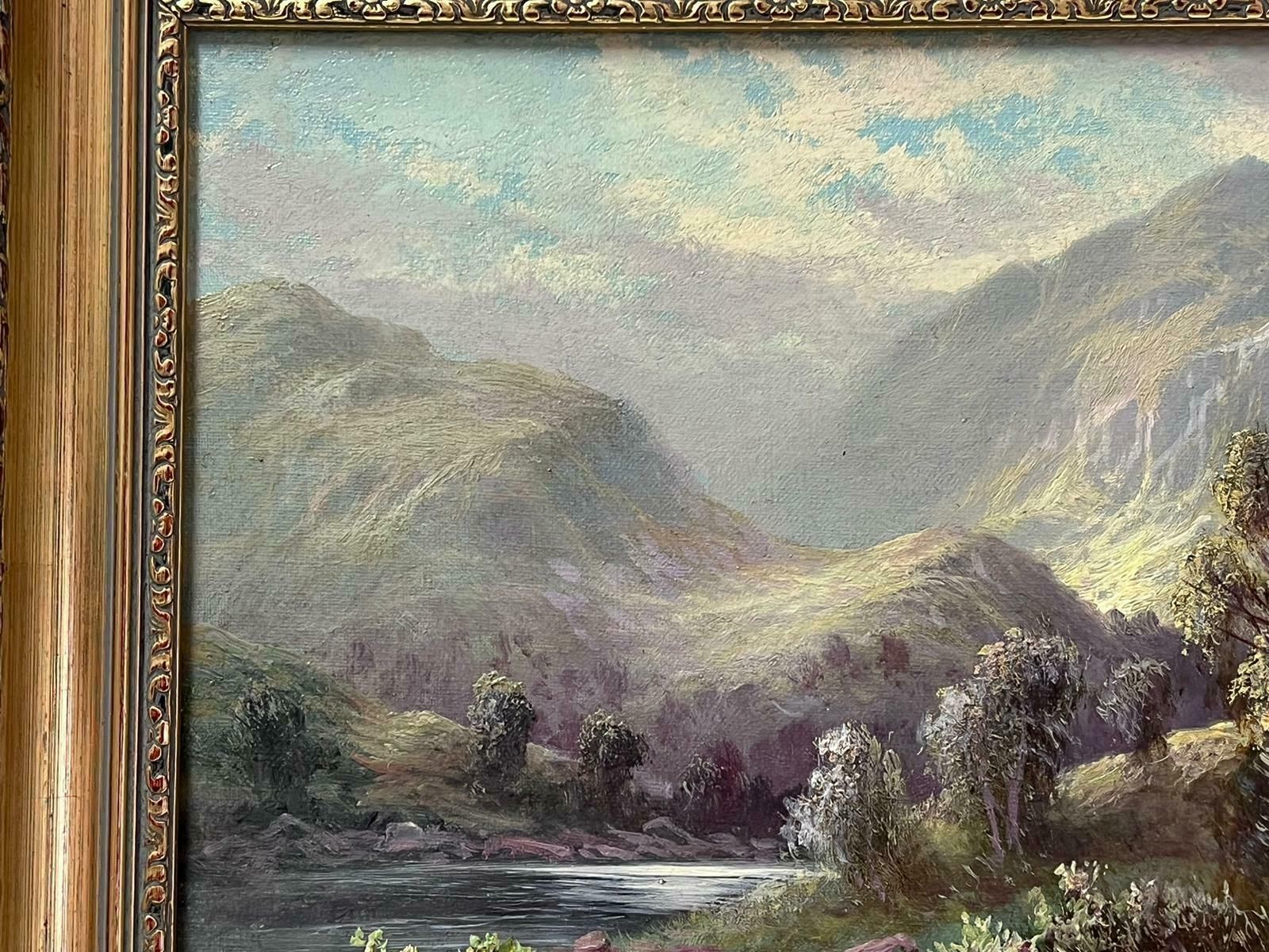 Frank Hidersummer In The Scottish Highlands Original 1917 Oil Painting Listed Artist1917 photo for sale