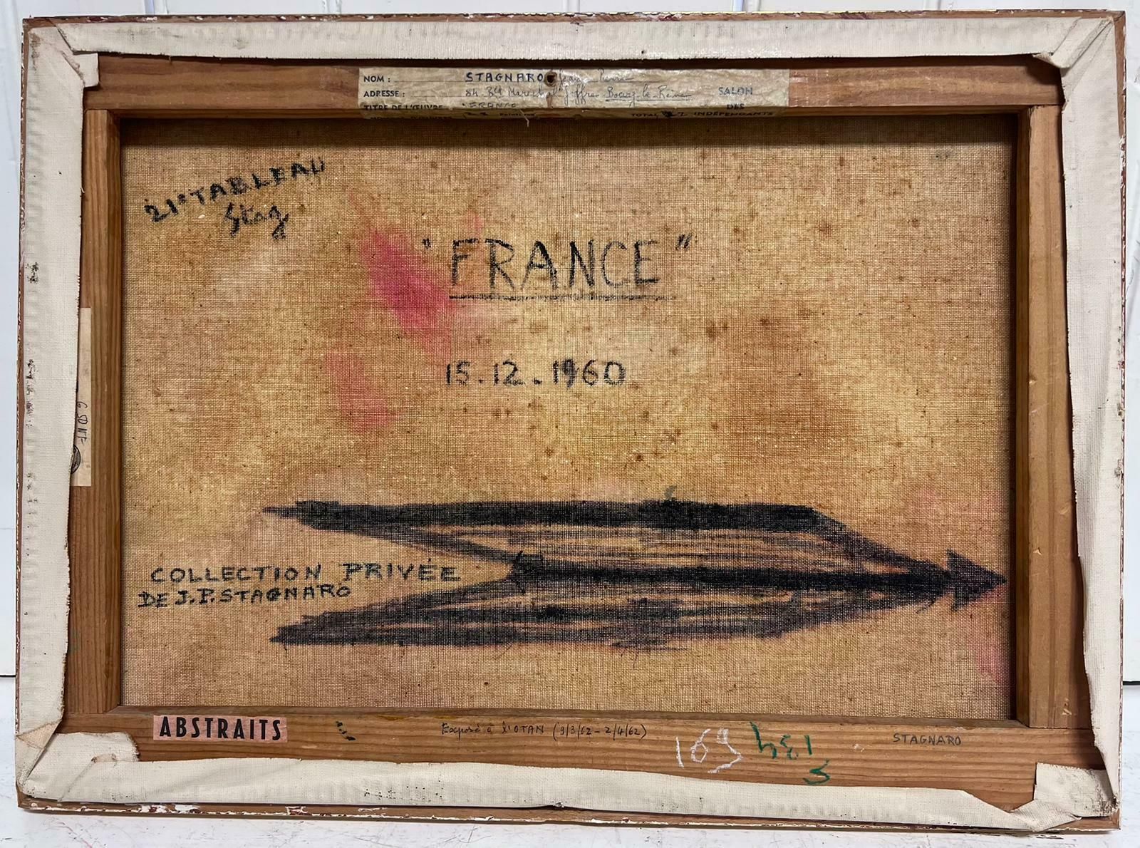 Jean   Pierre Stagnaro1960's French Abstract Oil Painting Very Very Thick Impasto Oil Exhibited Work1960 photo buy