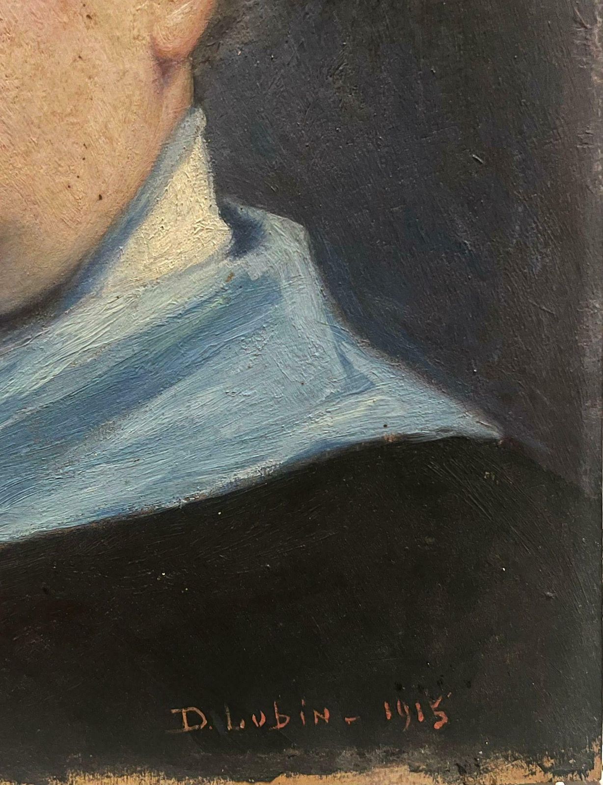 French Schoolantique French Portrait Of A Lady Oil On Panel, Signed & Dated 19151915 photo Art