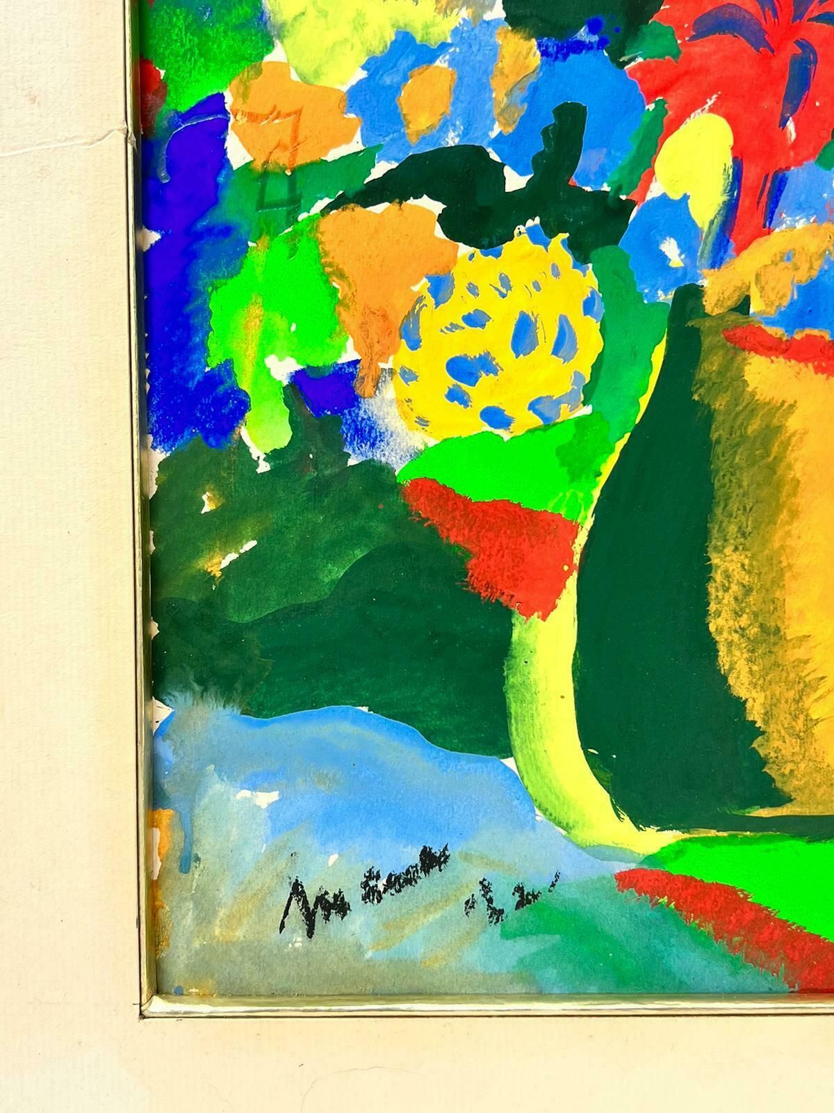 Mina Loopuytfrench Colorist Still Life Flowers In Jug Signed Original Painting photo for sale